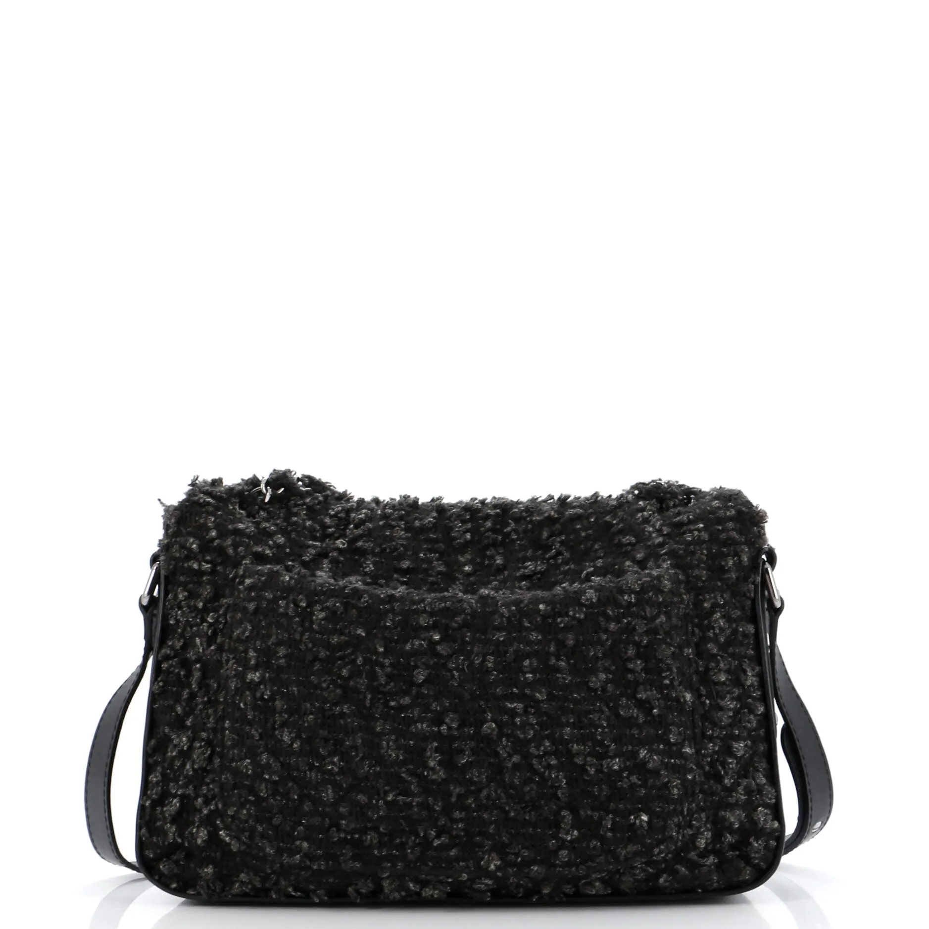 Chanel Cc Lock Flap Messenger Bag Tweed