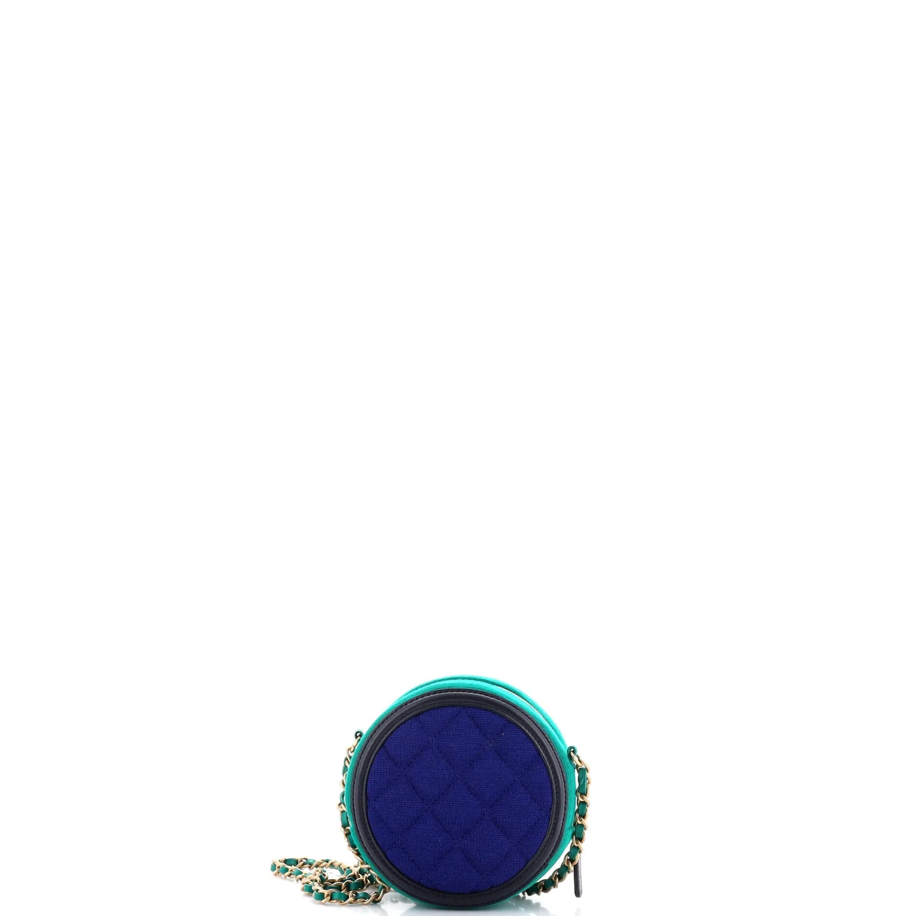Chanel Filigree Round Clutch With Chain