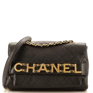 Chanel Logo Enchained Flap Bag Quilted