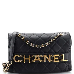 Chanel Logo Enchained Flap Bag Quilted