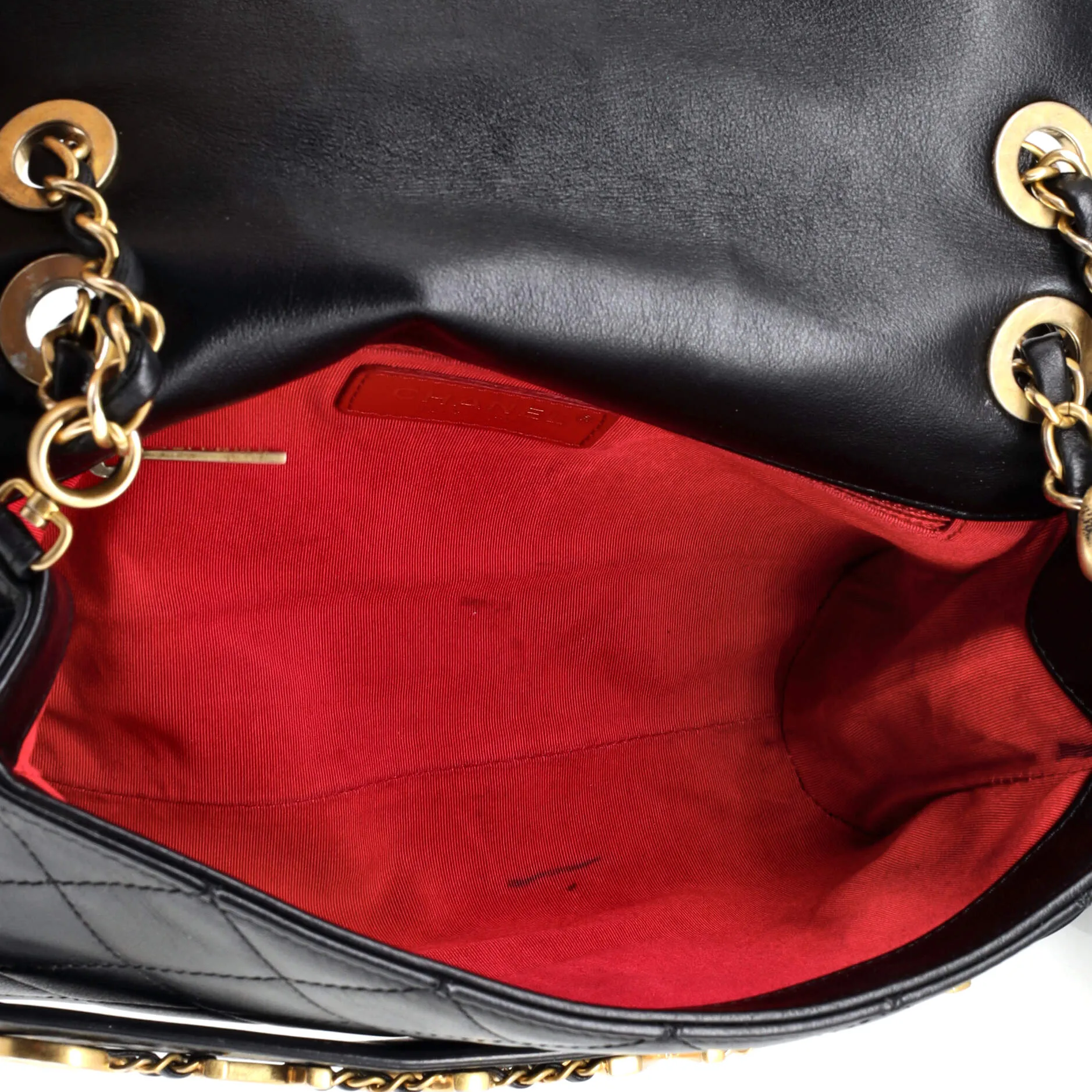 Chanel Logo Enchained Flap Bag Quilted