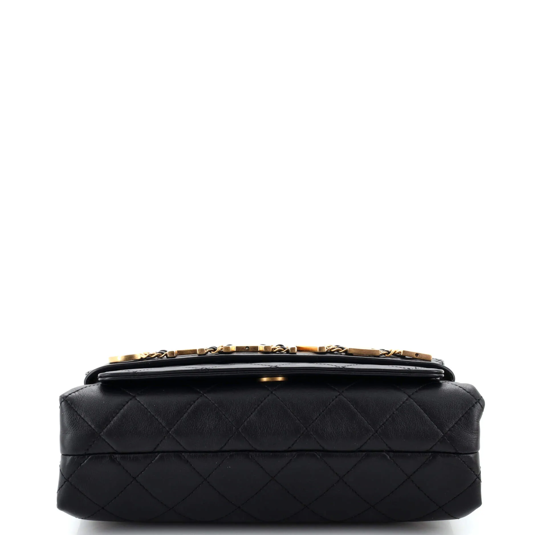 Chanel Logo Enchained Flap Bag Quilted