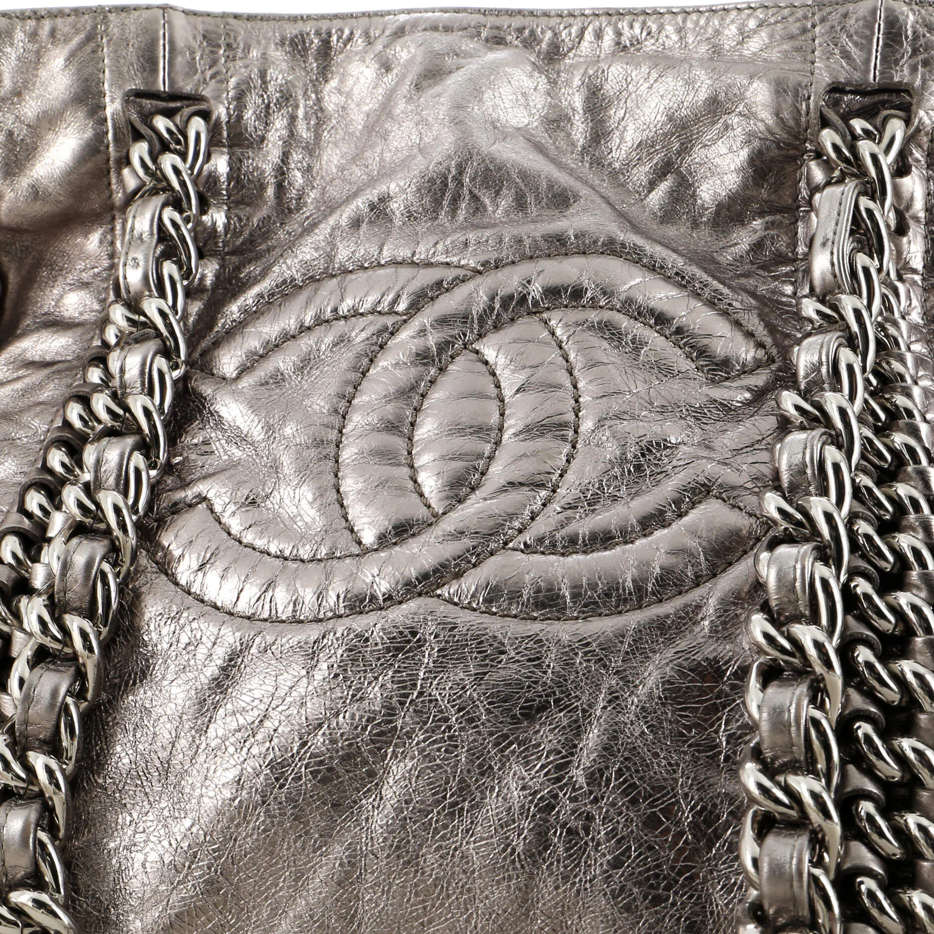 Chanel Modern Chain Tote Metallic