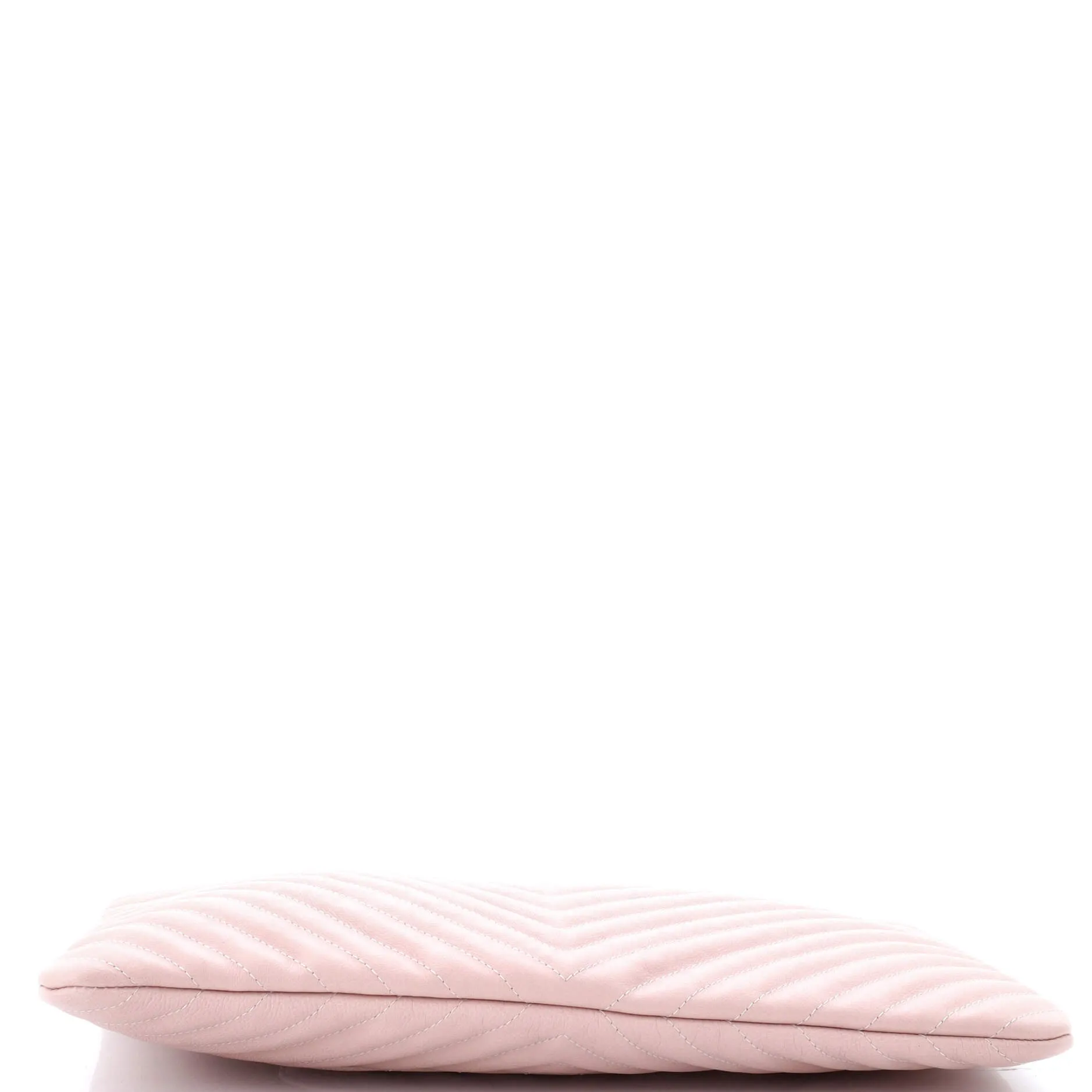 Chanel O Case Clutch Chevron Calfskin