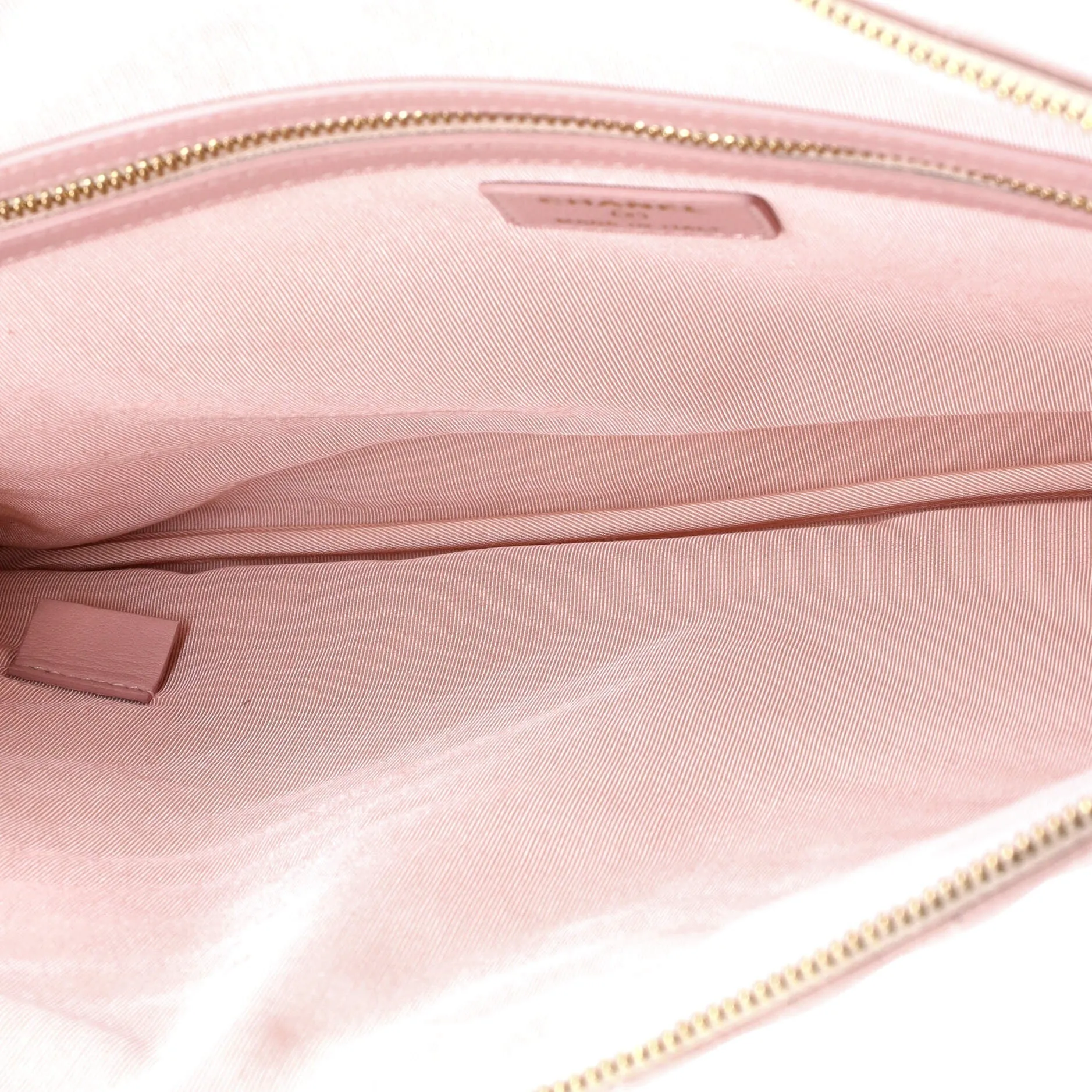 Chanel O Case Clutch Chevron Calfskin
