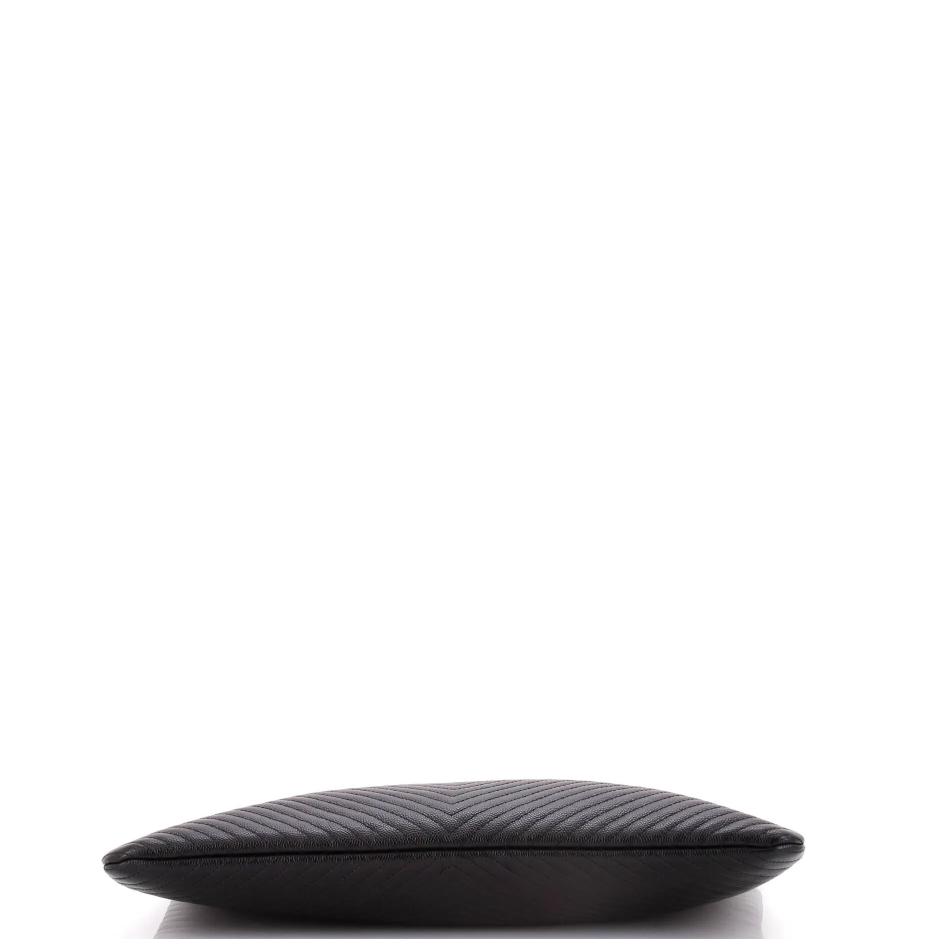 Chanel O Case Clutch Chevron Caviar