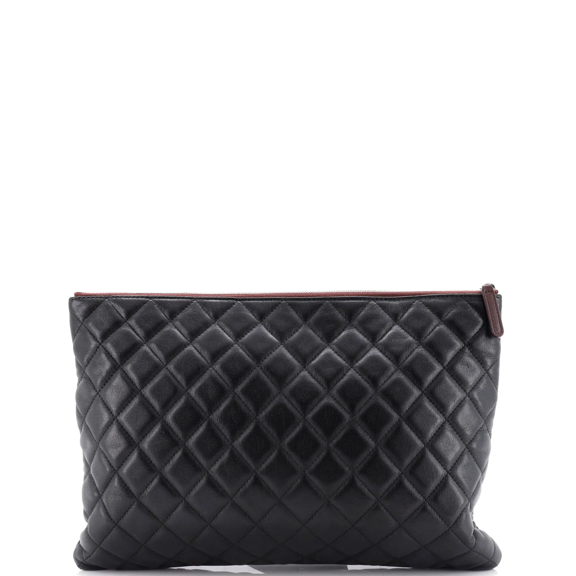 Chanel O Case Clutch Quilted Lambskin