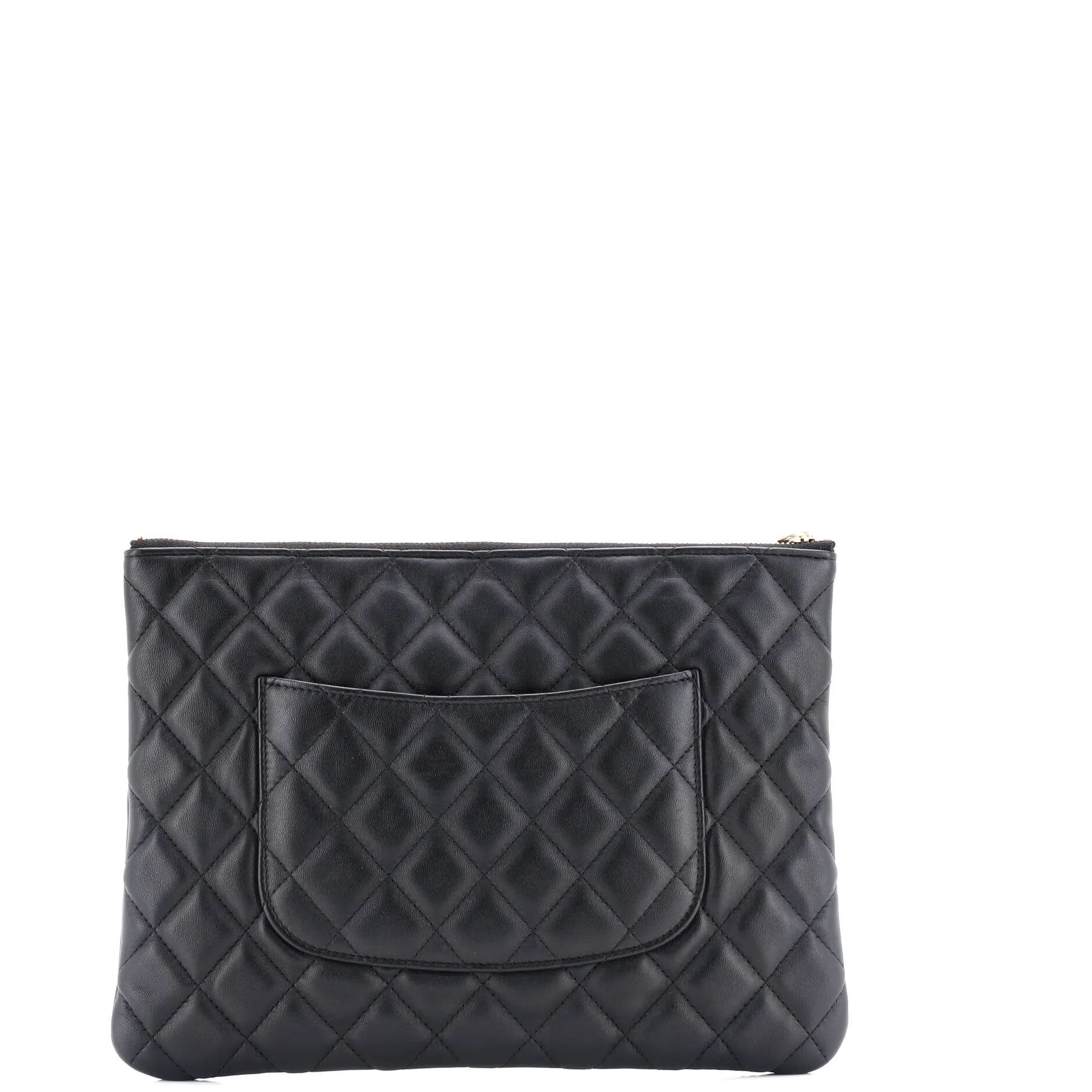 Chanel O Case Clutch Quilted Lambskin