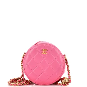 Chanel Pearl Crush Round Clutch With