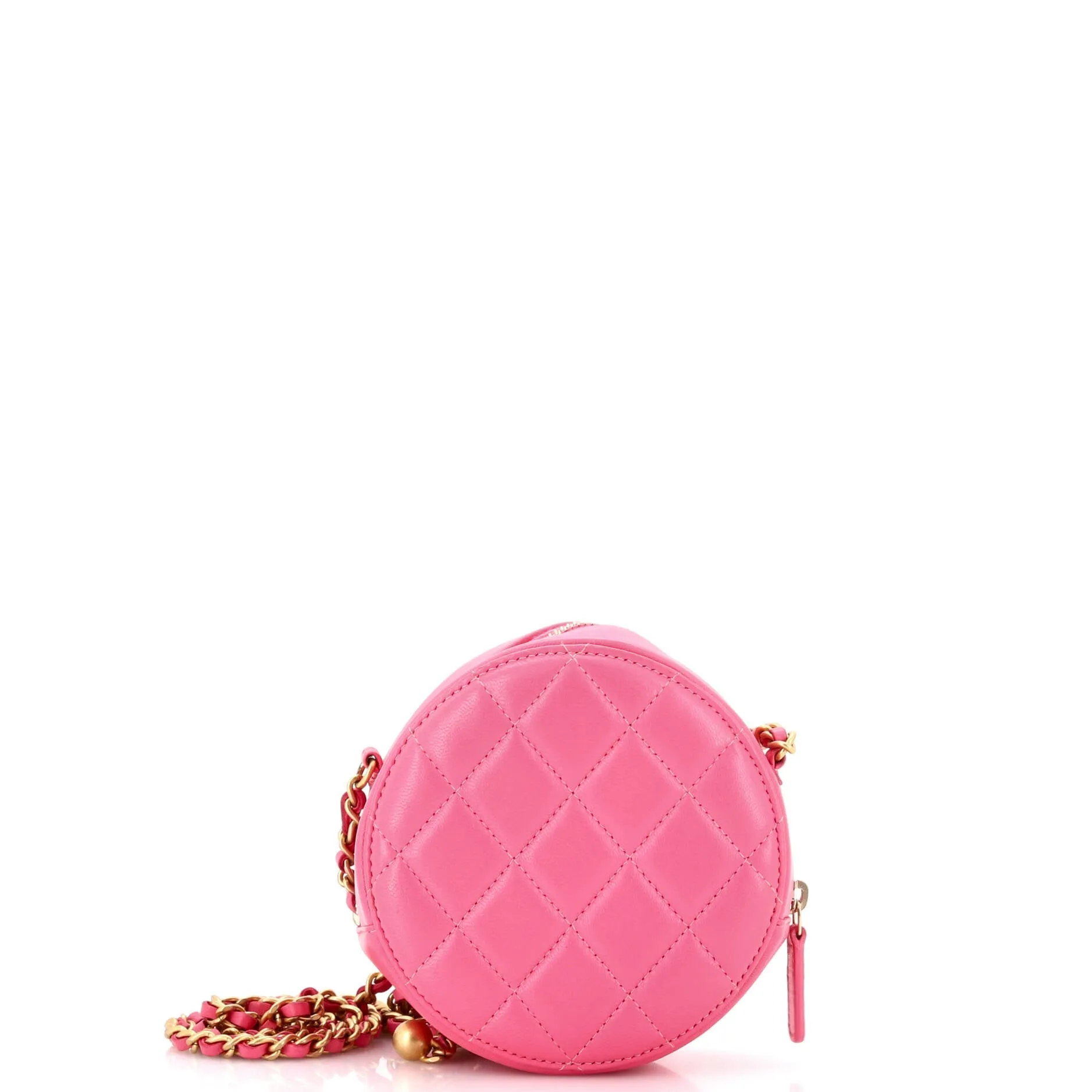 Chanel Pearl Crush Round Clutch With