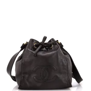 Chanel Vintage Cc Drawstring Bucket Bag