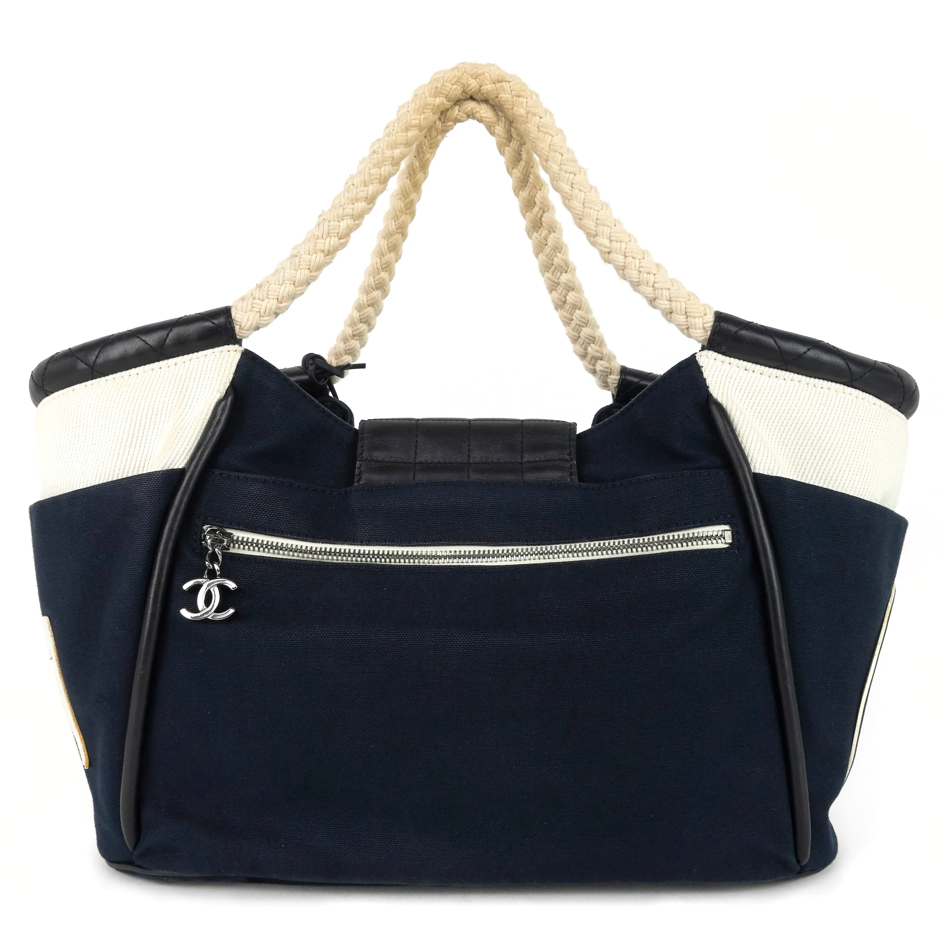 Cruise Rope Canvas and Leather Cabas Tote Bag