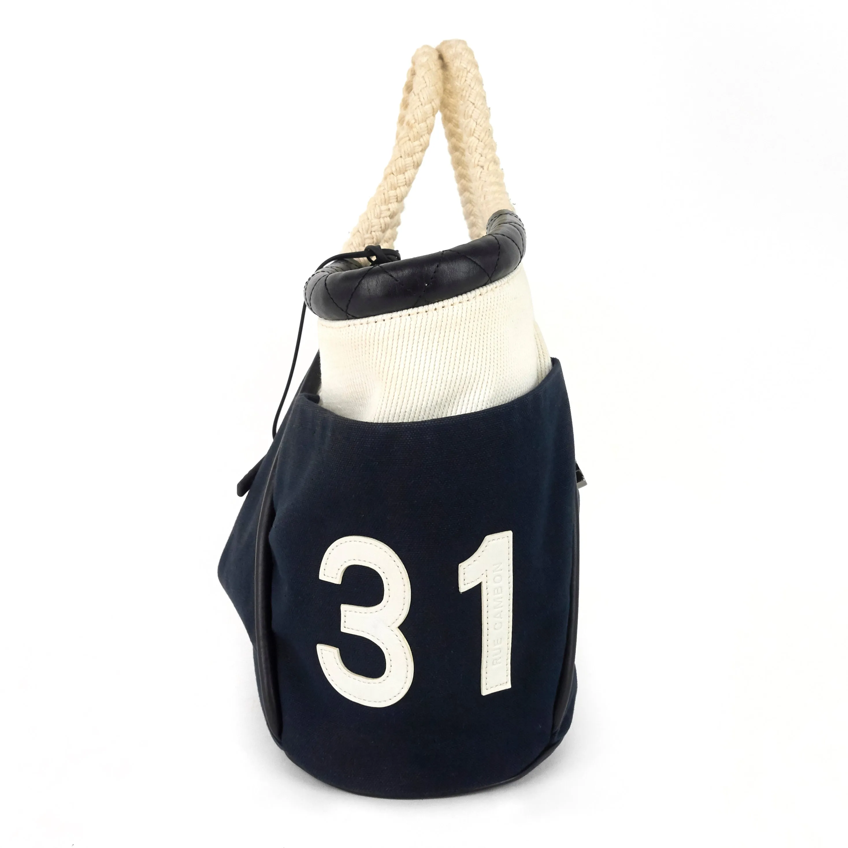 Cruise Rope Canvas and Leather Cabas Tote Bag
