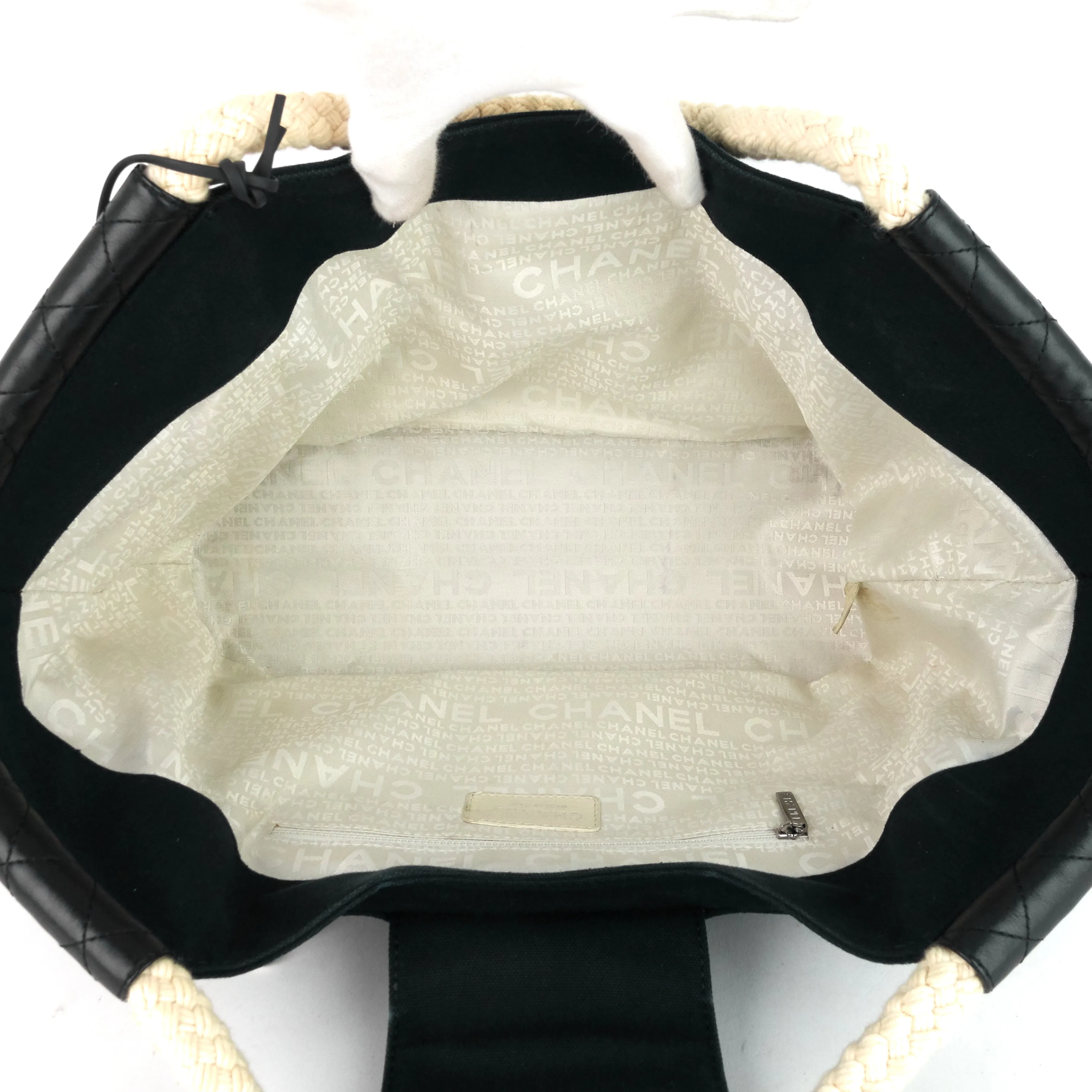 Cruise Rope Canvas and Leather Cabas Tote Bag