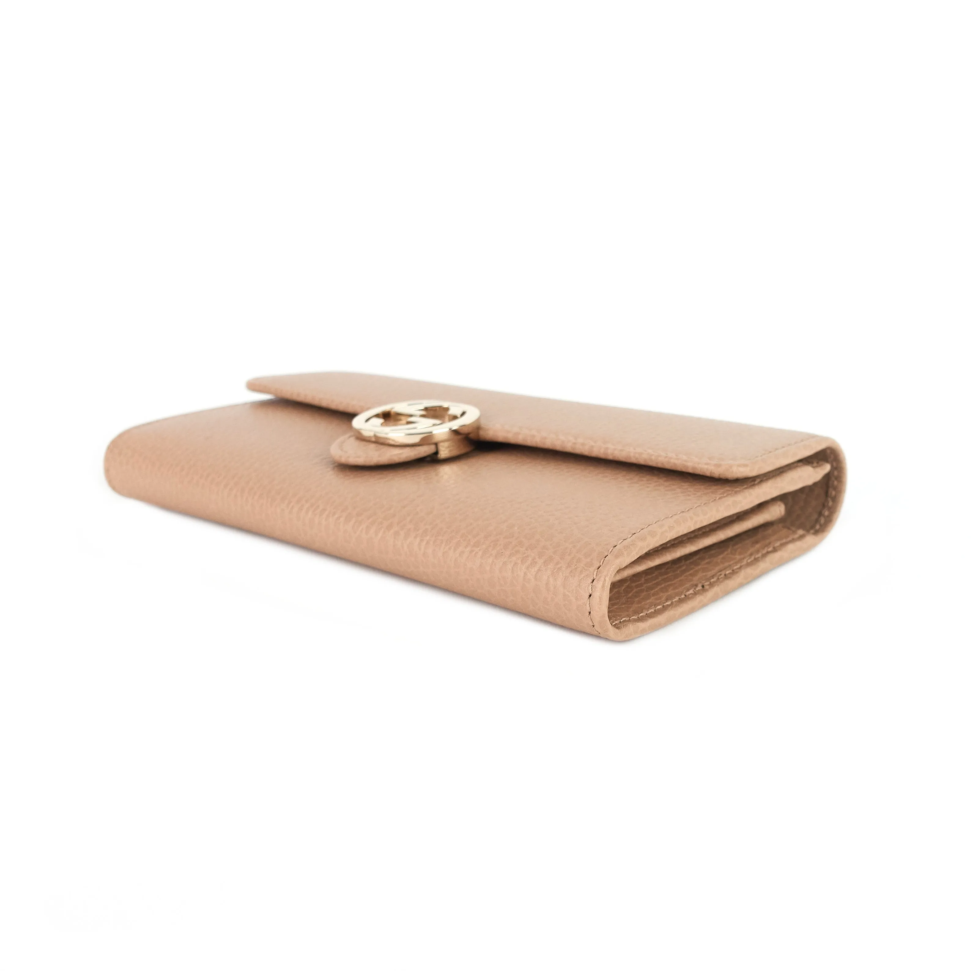 Dollar Interlocking G Continental Leather Wallet