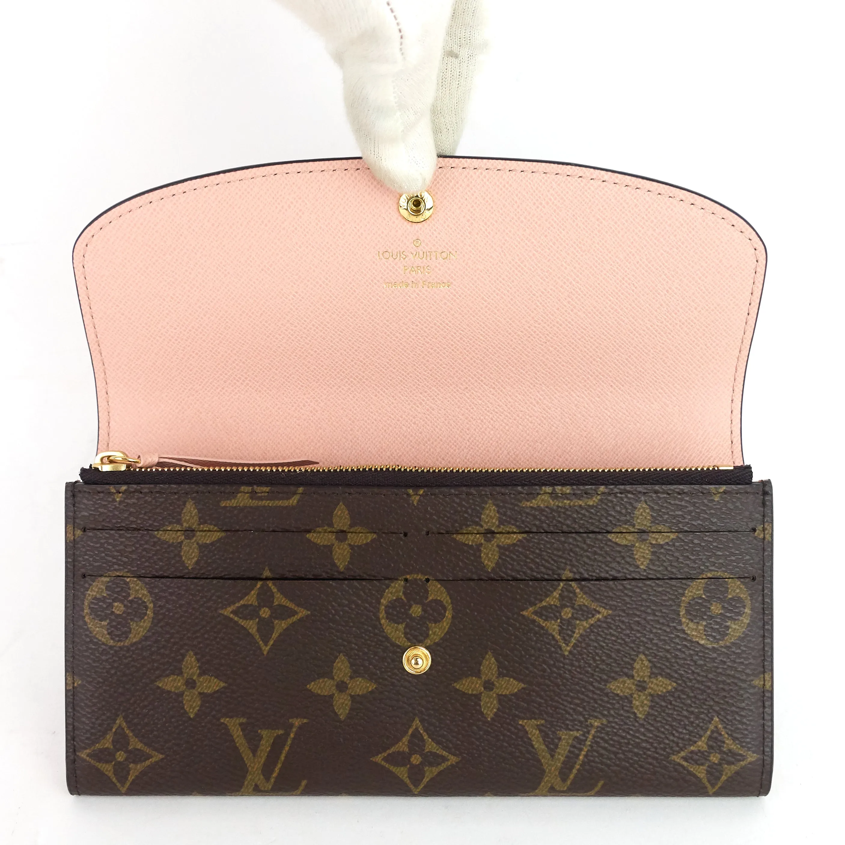 Emilie Monogram Canvas Wallet