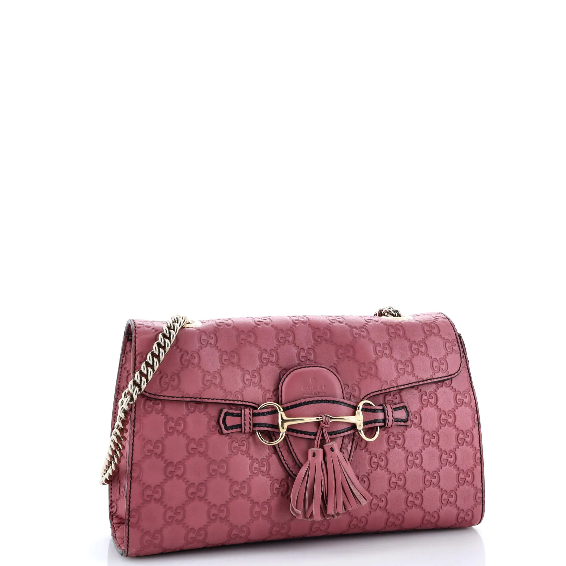 Emily Chain Flap Bag Guccissima Leather