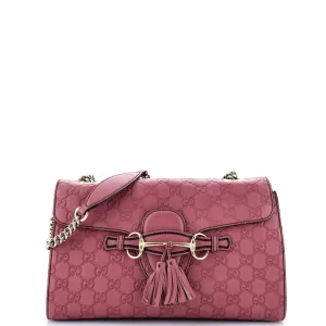 Emily Chain Flap Bag Guccissima Leather
