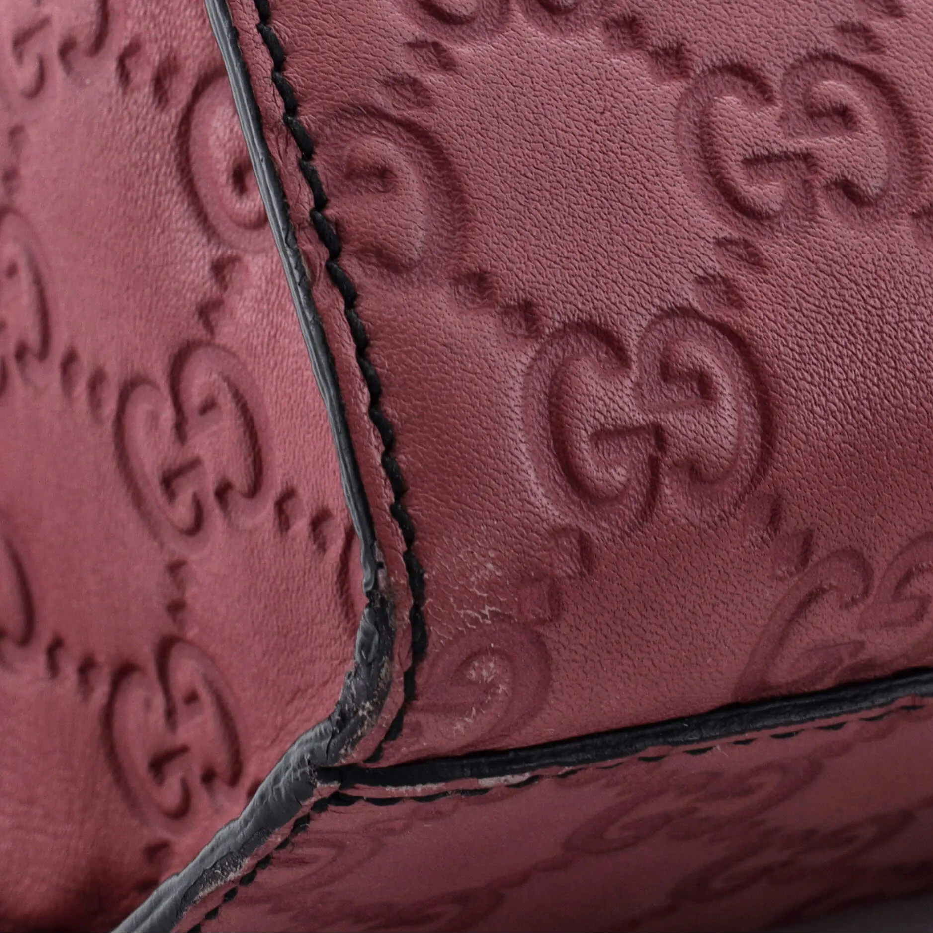 Emily Chain Flap Bag Guccissima Leather