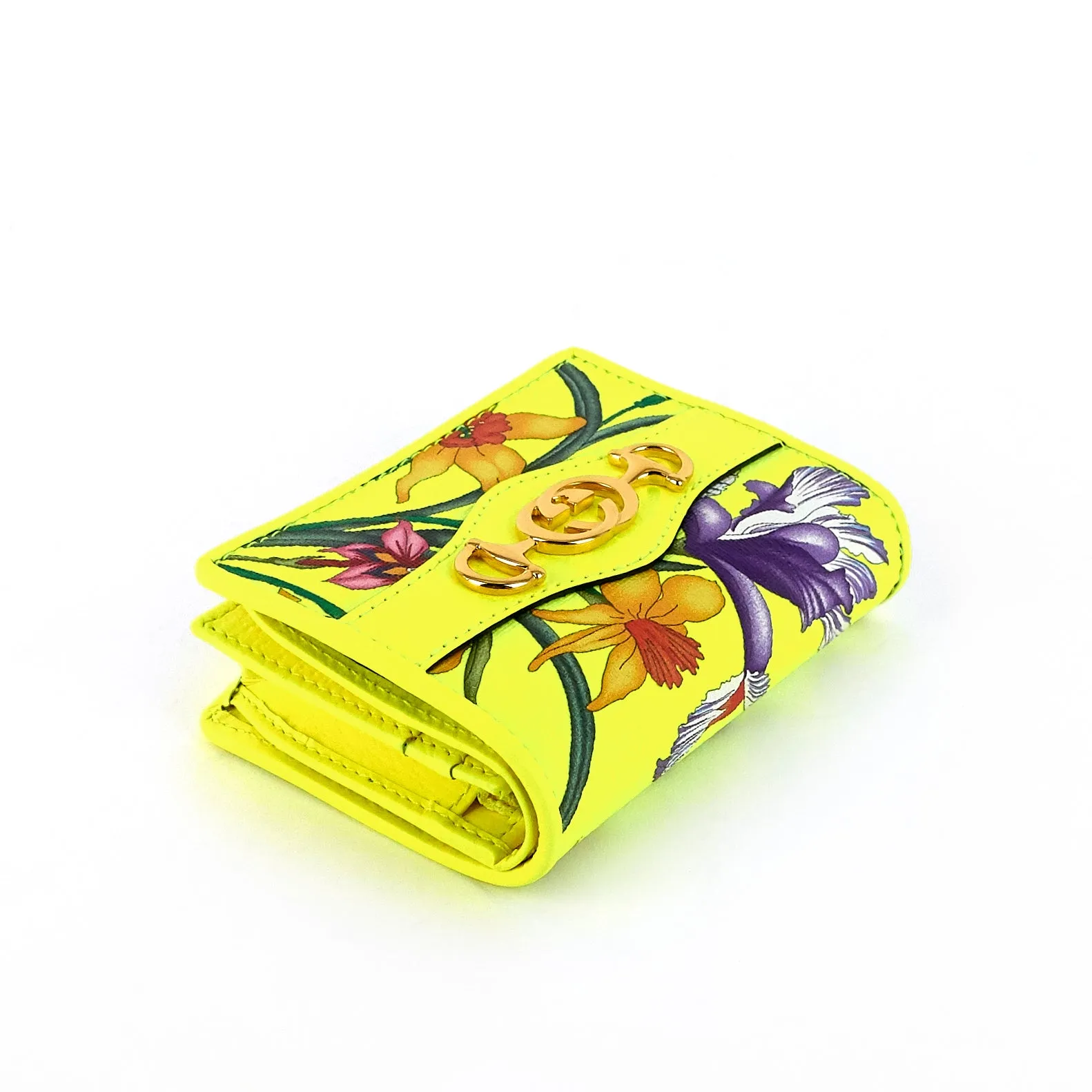 Flora Coated Canvas Flap Card Case