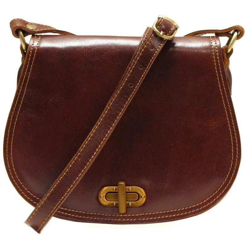 Floto Leather Firenze Saddle Shoulder Bag