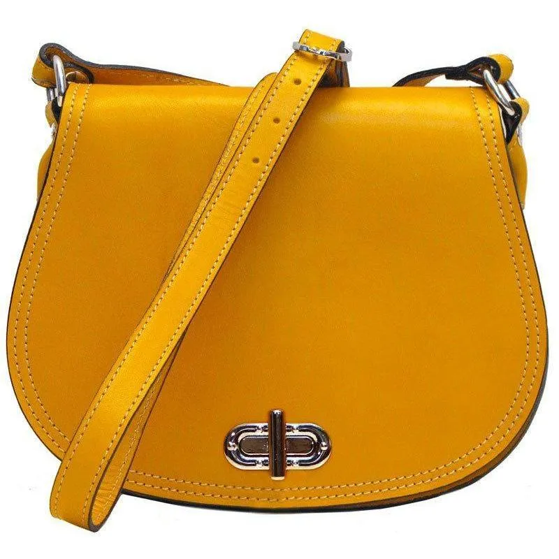 Floto Leather Firenze Saddle Shoulder Bag