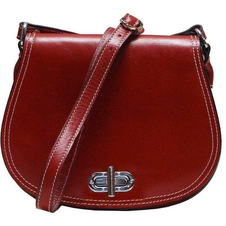 Floto Leather Firenze Saddle Shoulder Bag