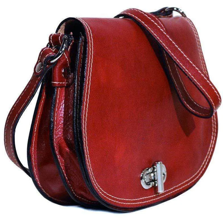 Floto Leather Firenze Saddle Shoulder Bag