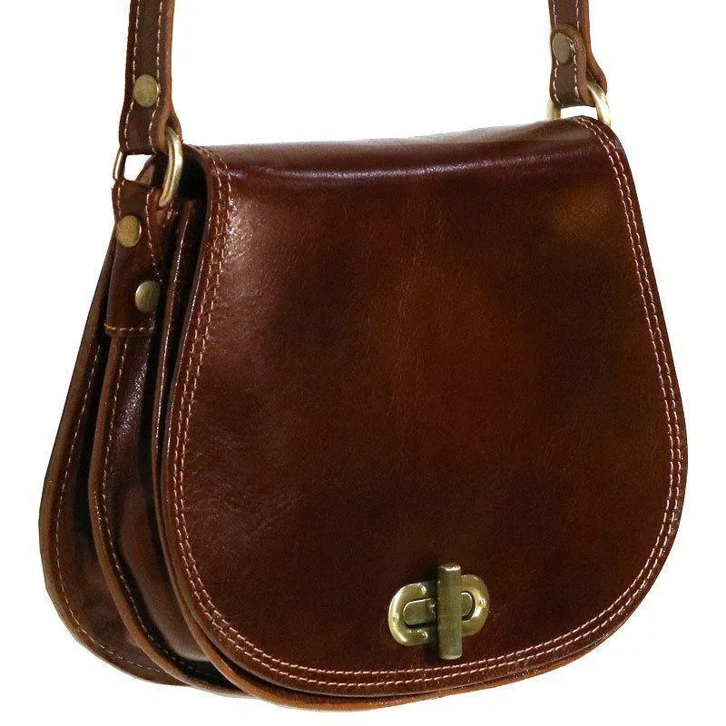 Floto Leather Firenze Saddle Shoulder Bag
