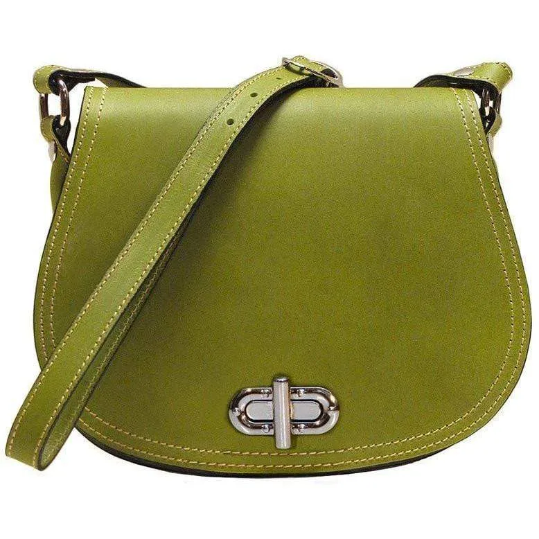 Floto Leather Firenze Saddle Shoulder Bag