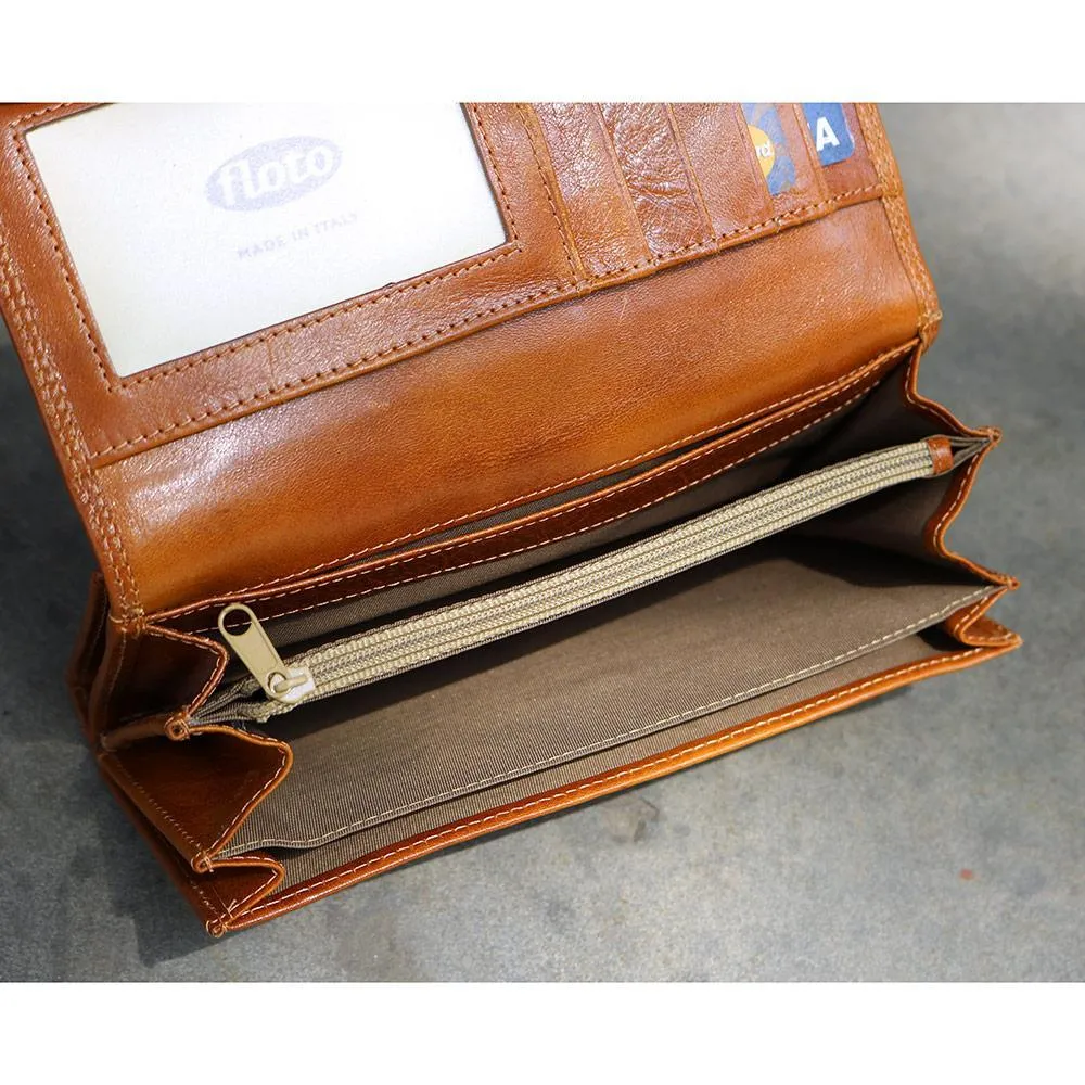 Floto Leather Roma Continental Wallet