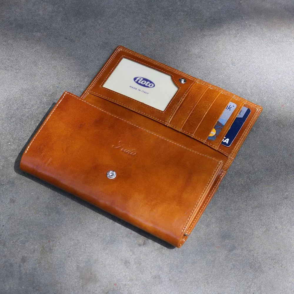 Floto Leather Roma Continental Wallet