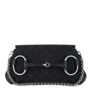 GG Canvas Horsebit Chain Clutch Bag