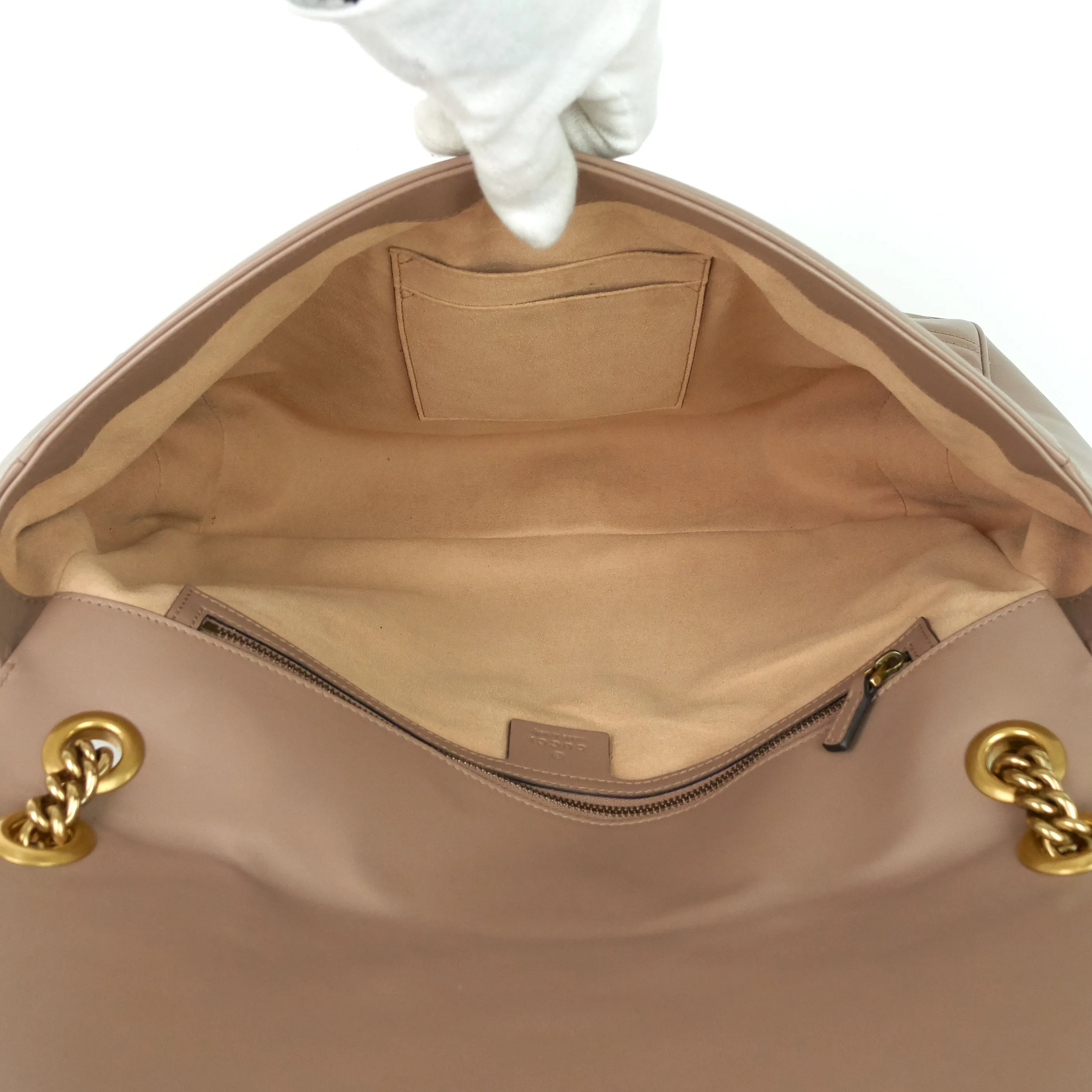 GG Marmont Large Chevron Leather Bag