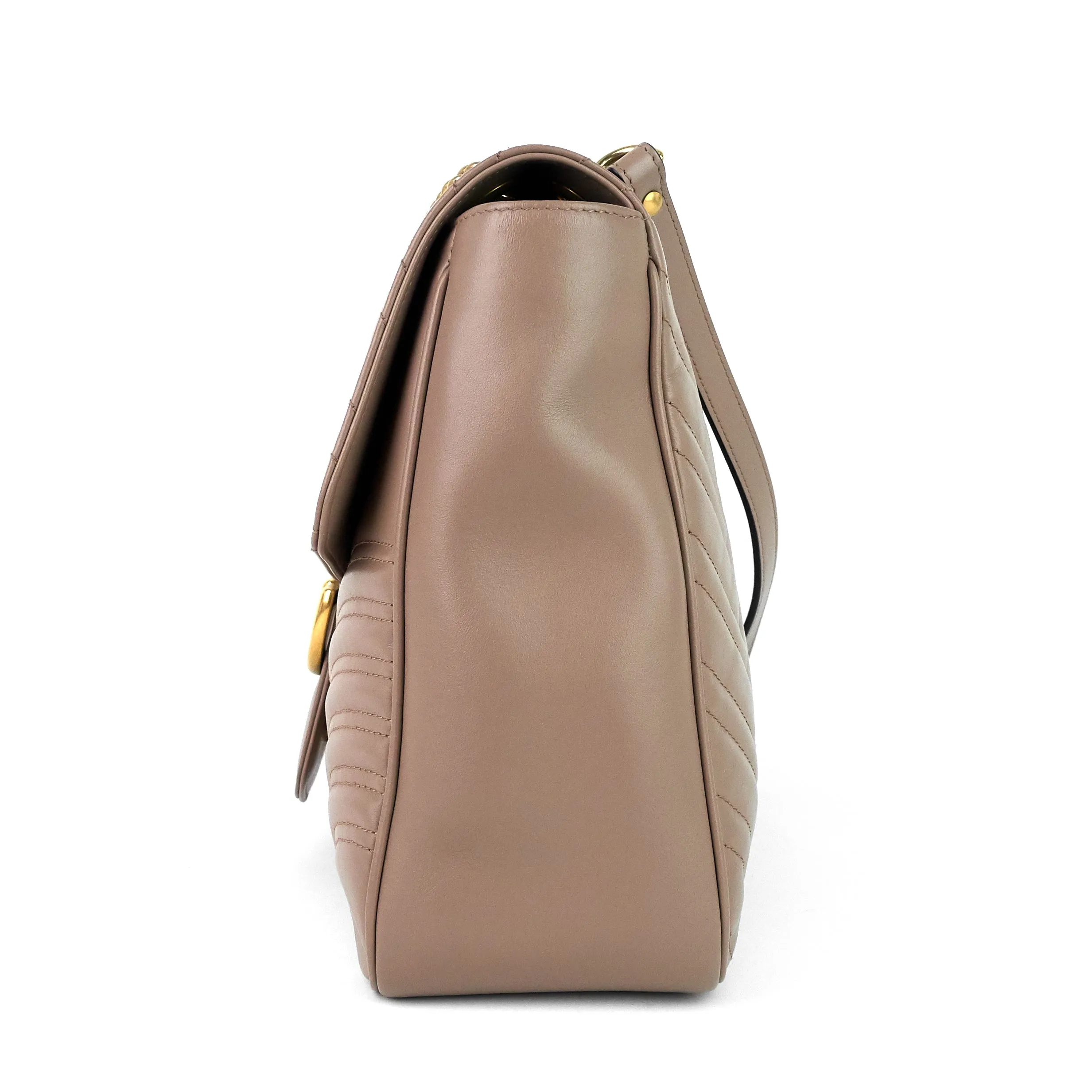 GG Marmont Large Chevron Leather Bag