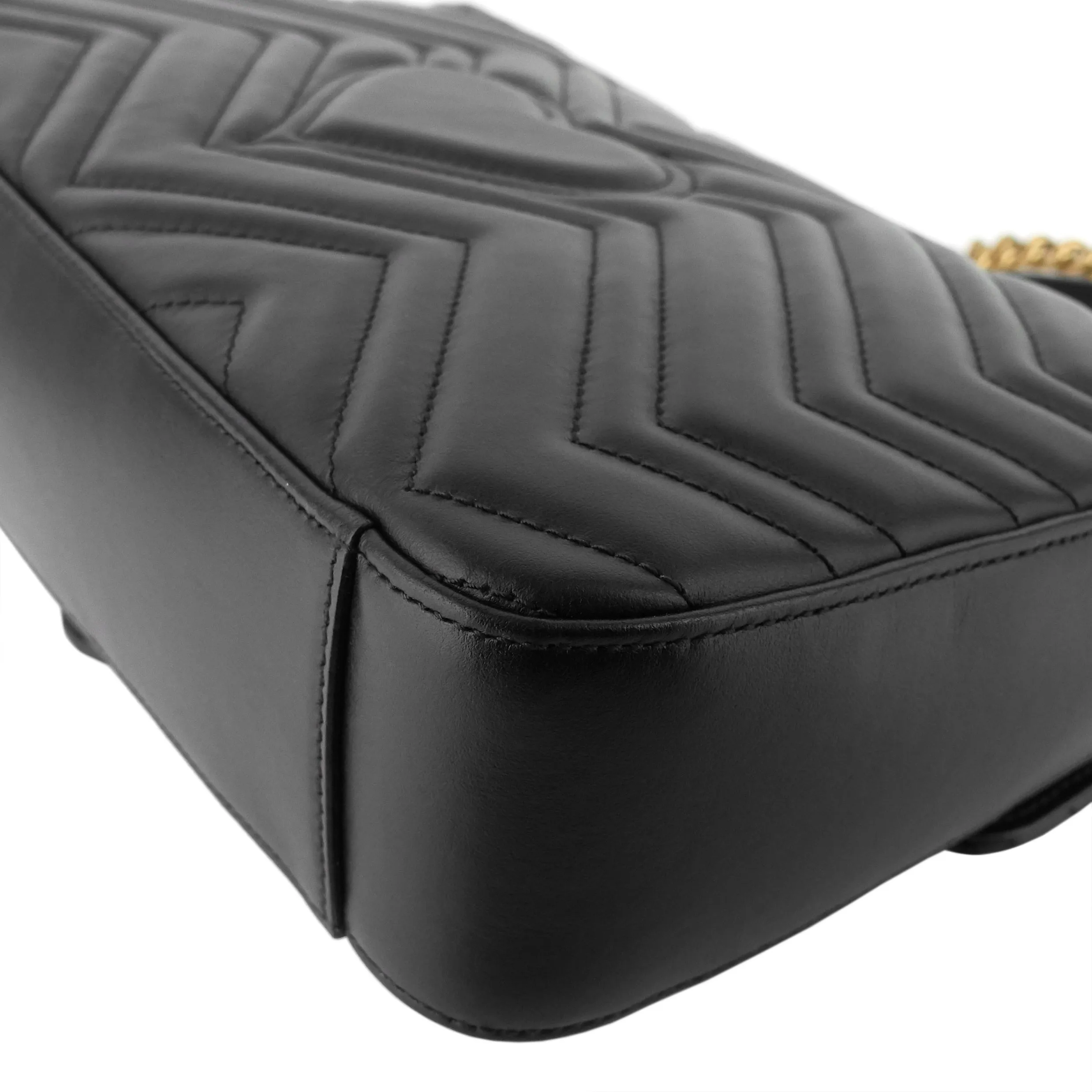 GG Marmont Medium Insects Matelass Leather Bag