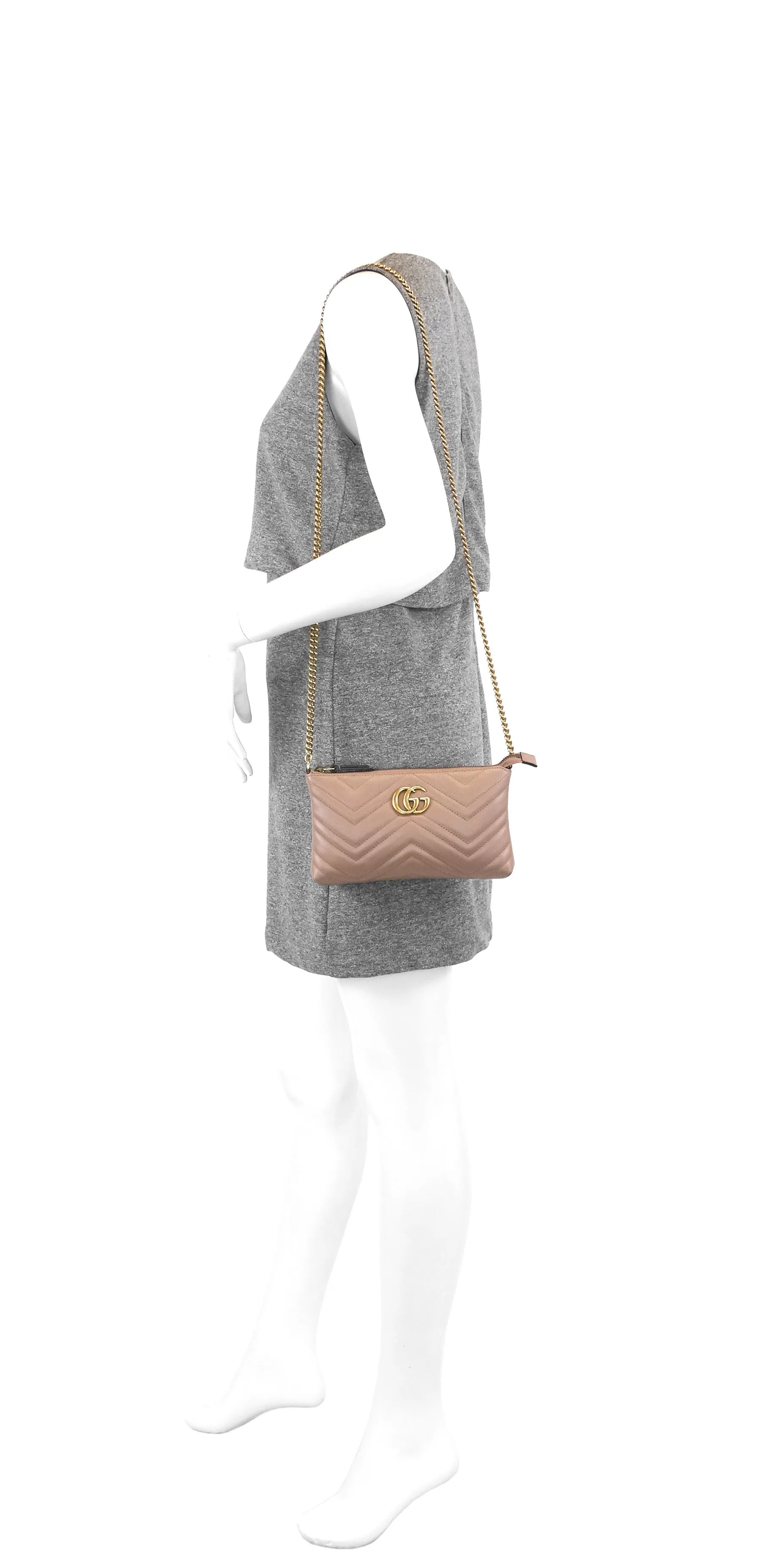 GG Marmont Mini Calfskin Leather Bag