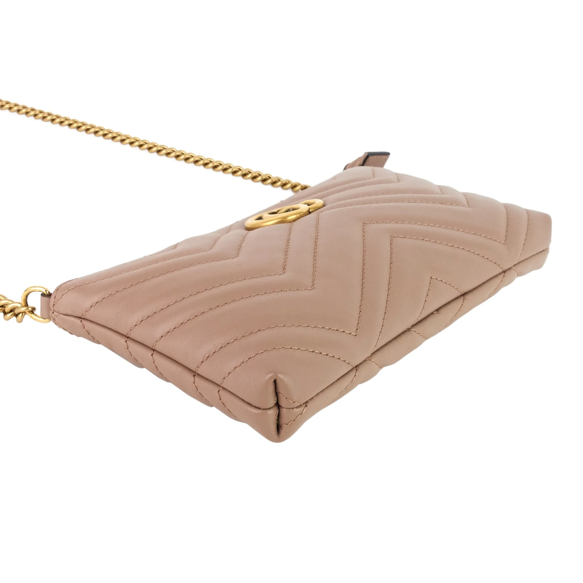 GG Marmont Mini Calfskin Leather Bag