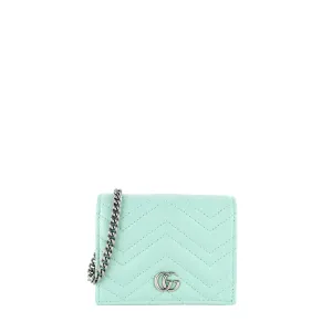 GG Marmont Mini Card Case on Chain Leather Bag