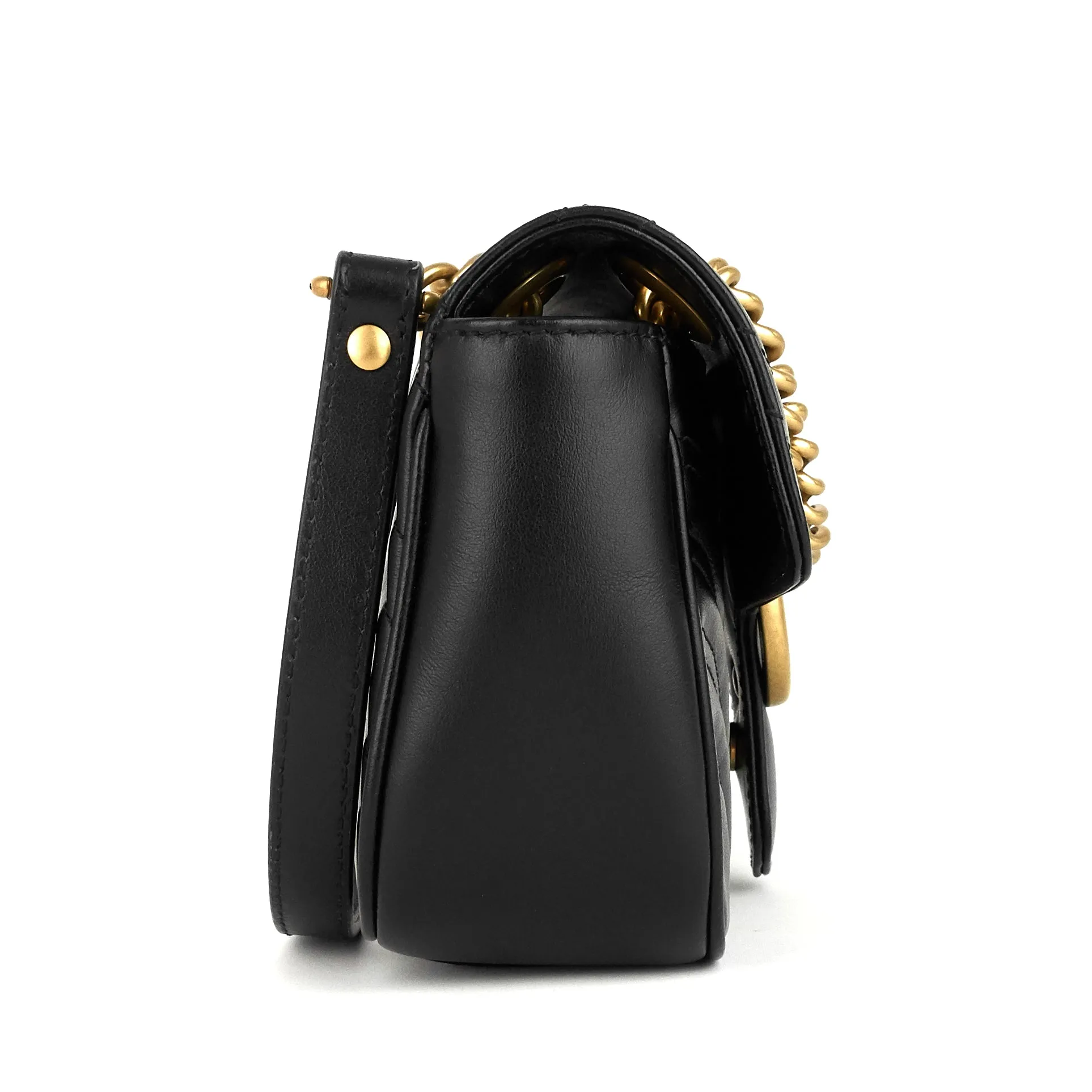 GG Marmont Mini Chevron Leather Bag
