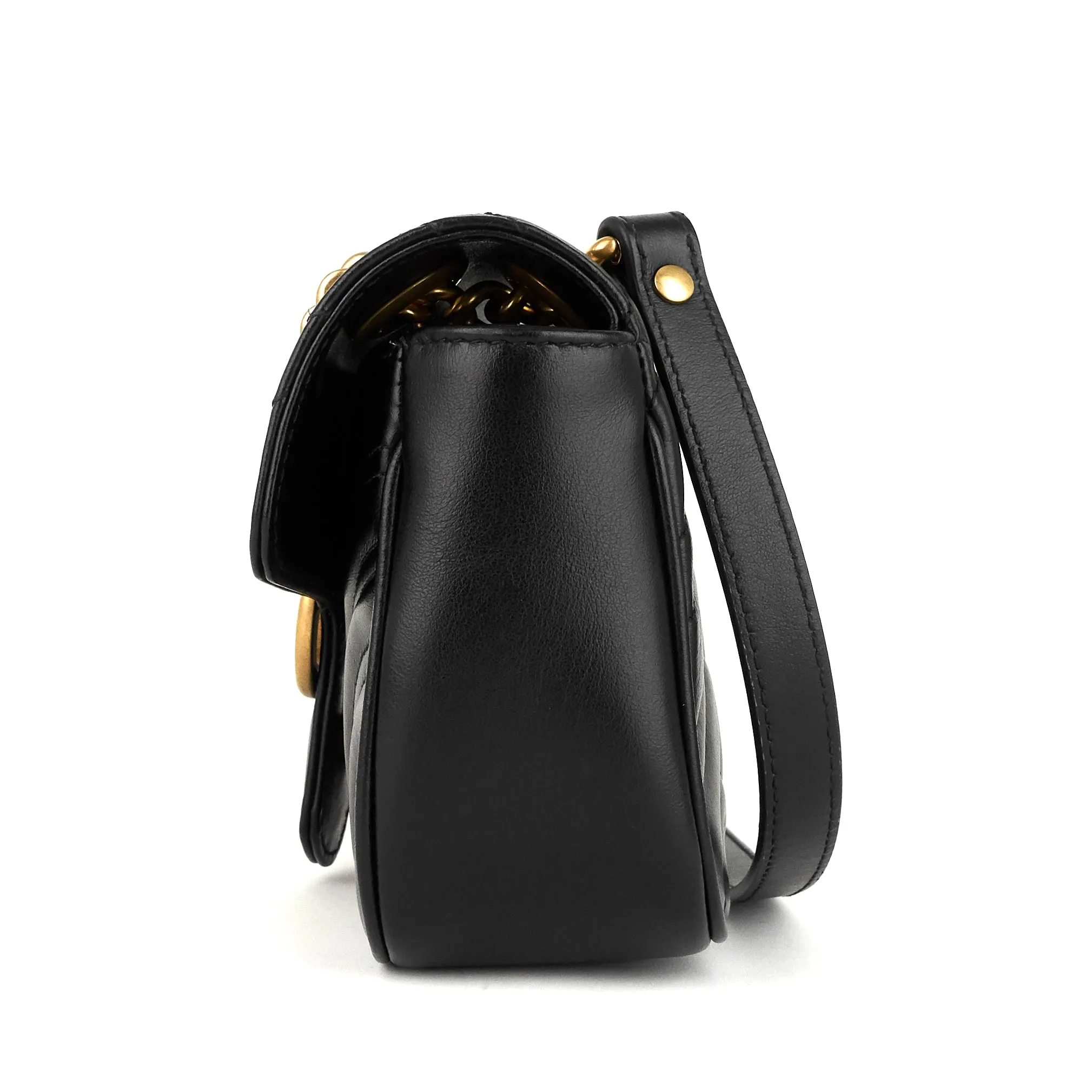 GG Marmont Mini Chevron Leather Bag