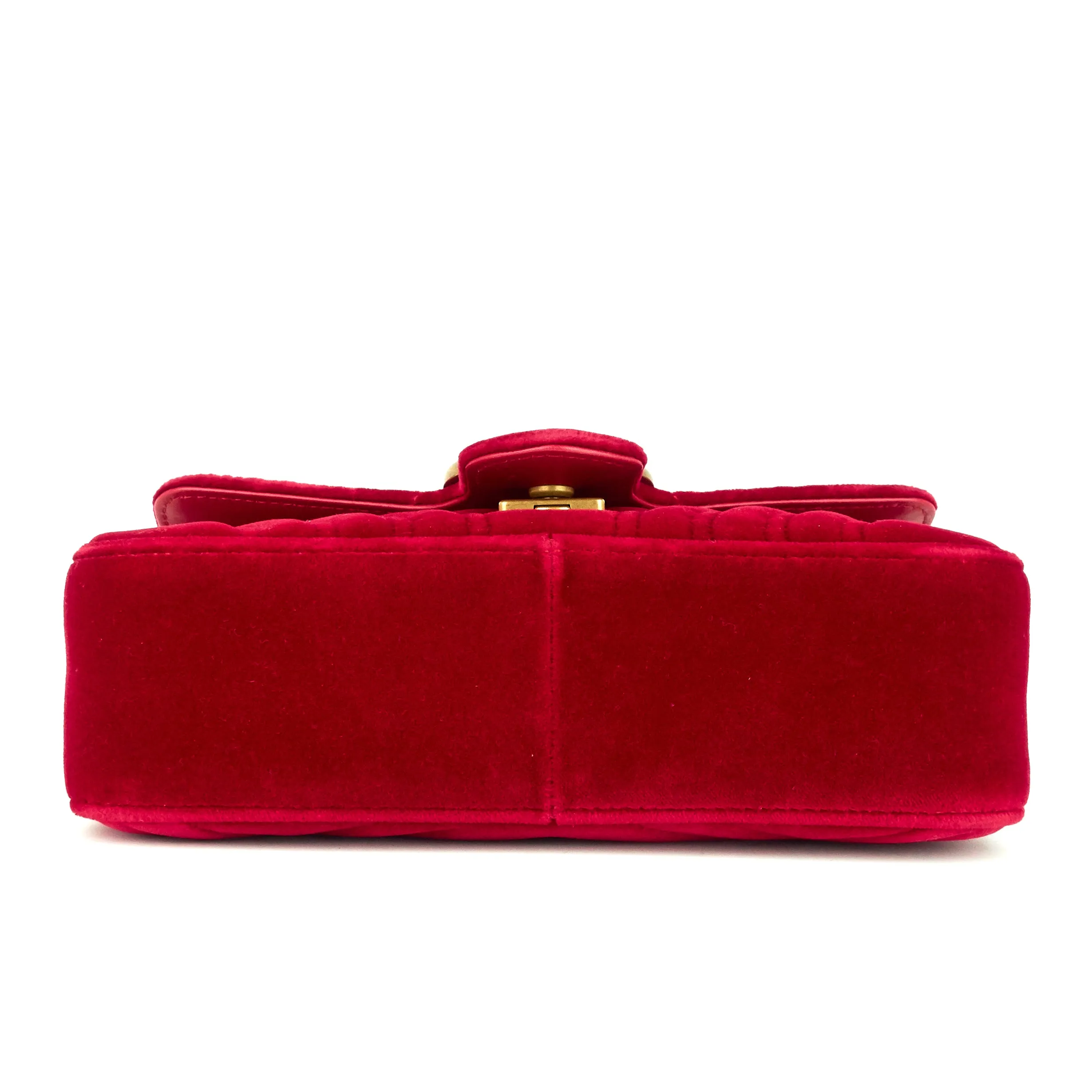 GG Marmont Mini Chevron Velvet Bag