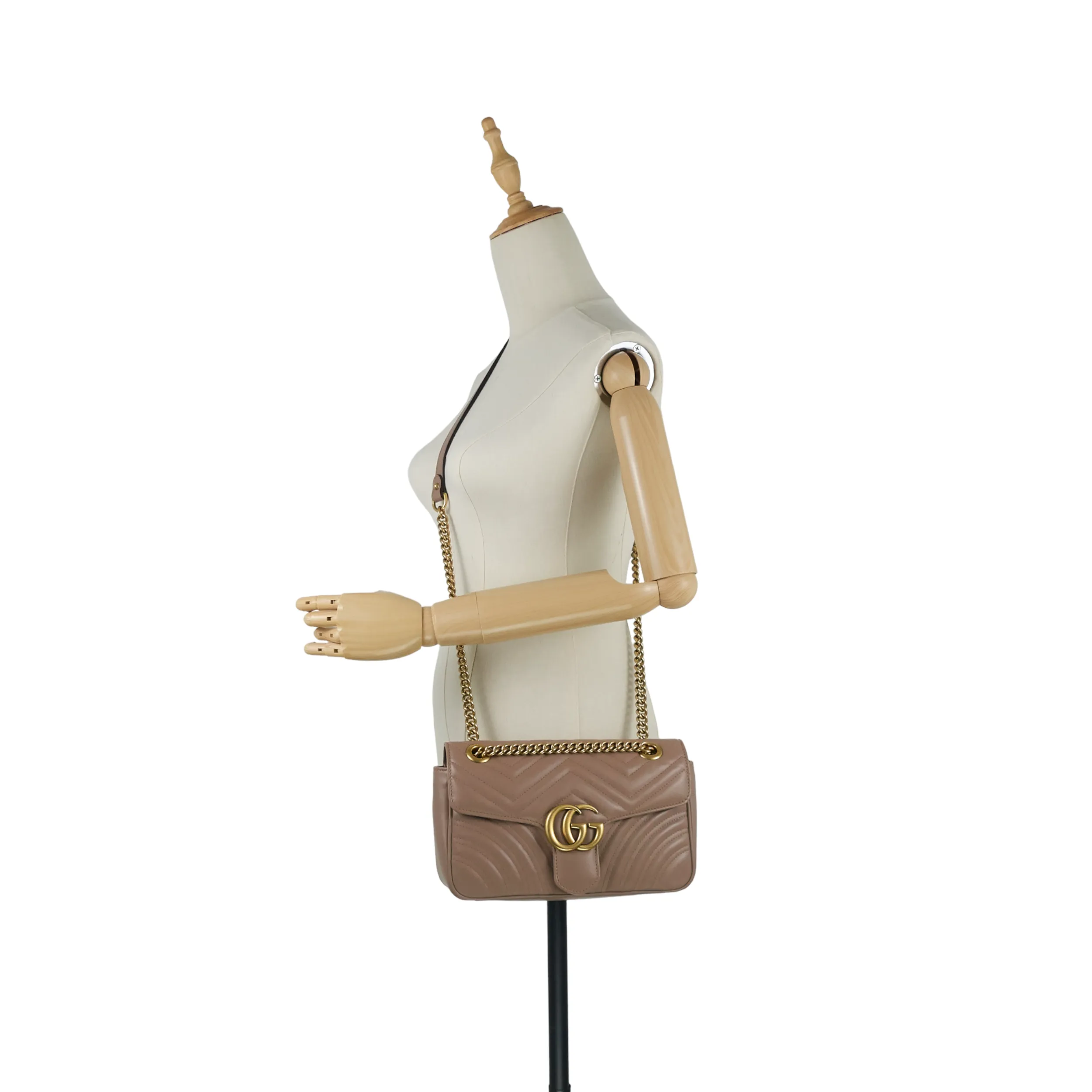 GG Marmont Small Leather Flap Bag