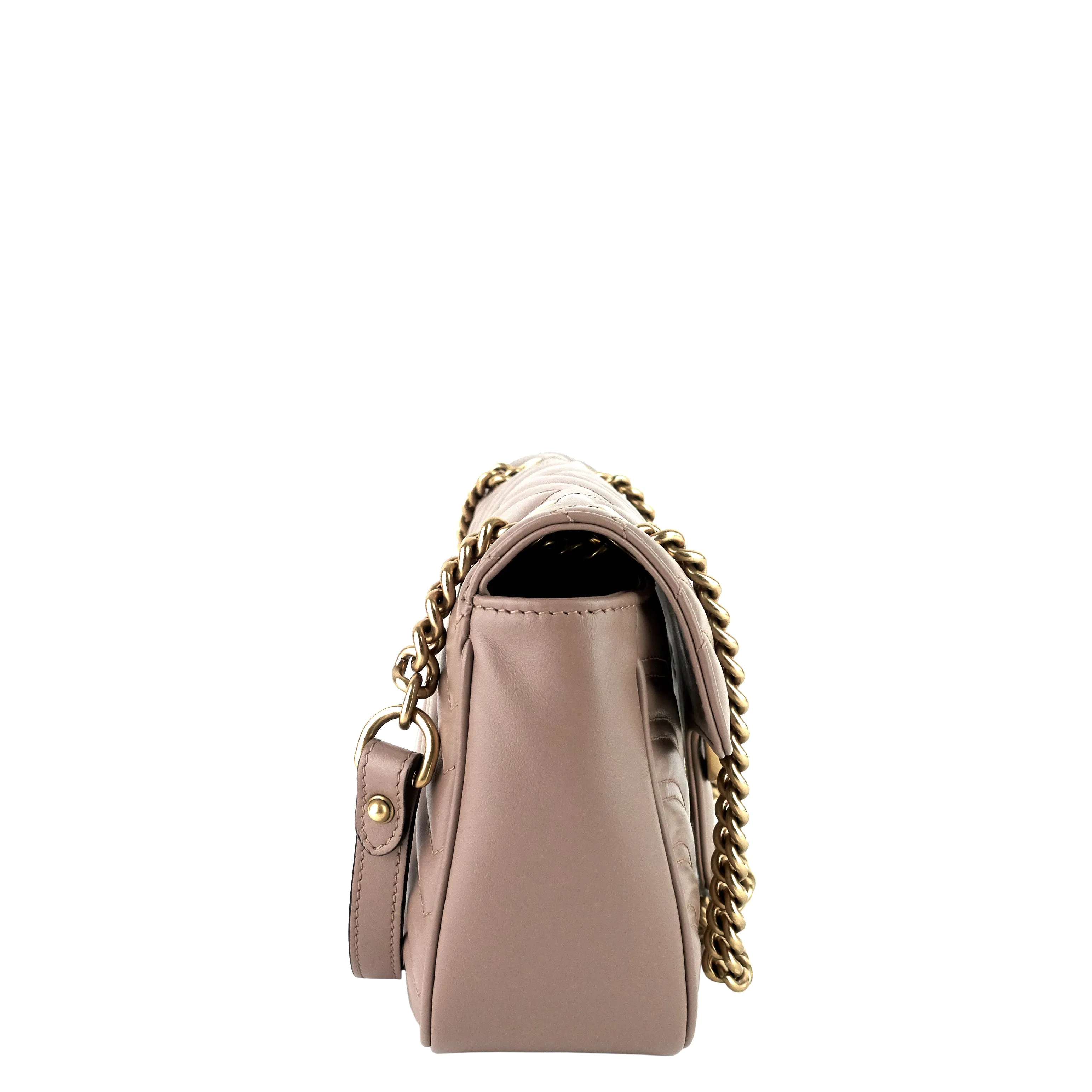 GG Marmont Small Leather Flap Bag