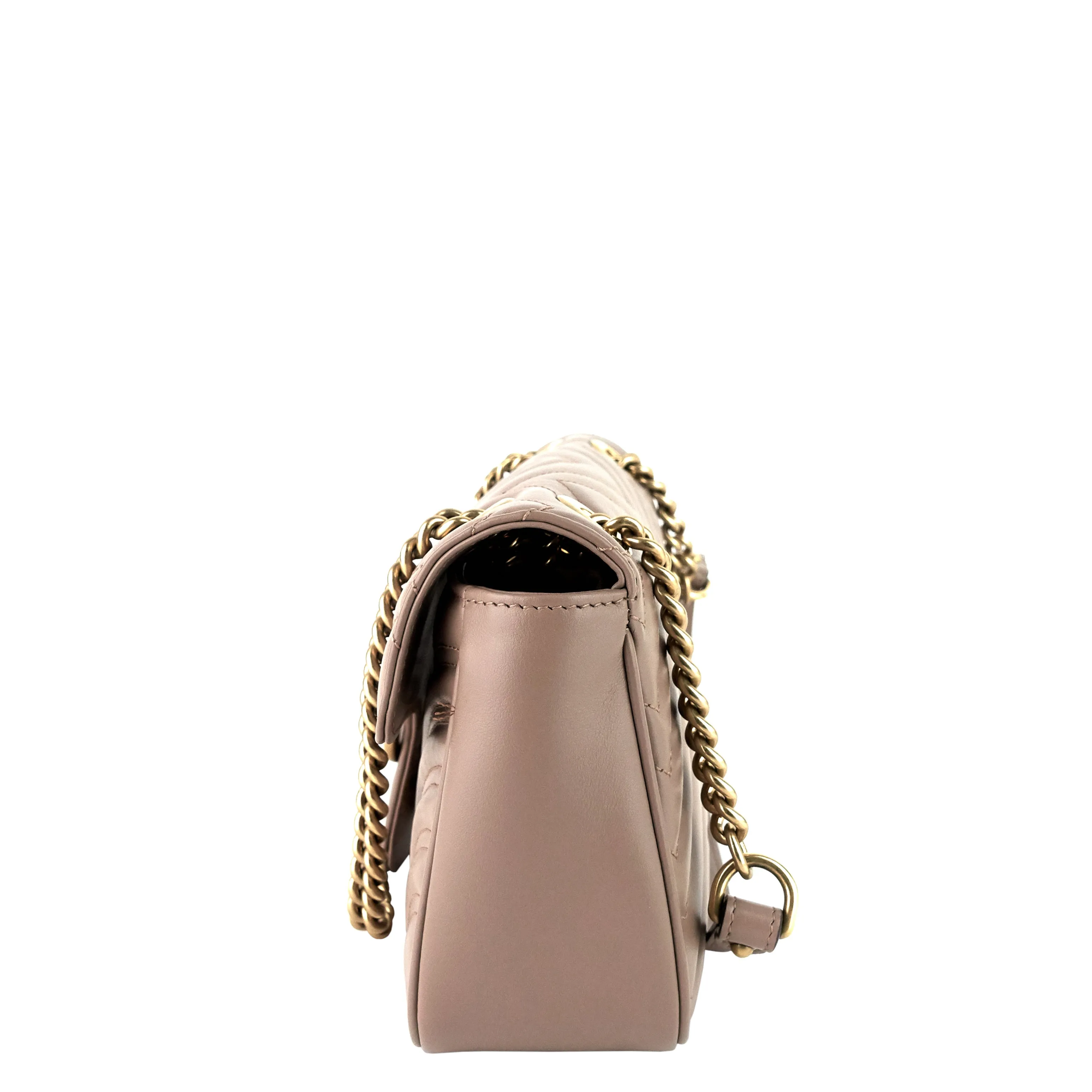GG Marmont Small Leather Flap Bag