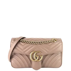 GG Marmont Small Leather Flap Bag
