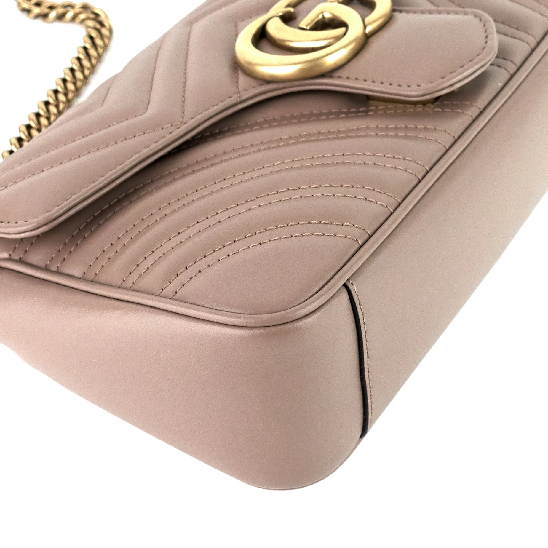 GG Marmont Small Leather Flap Bag