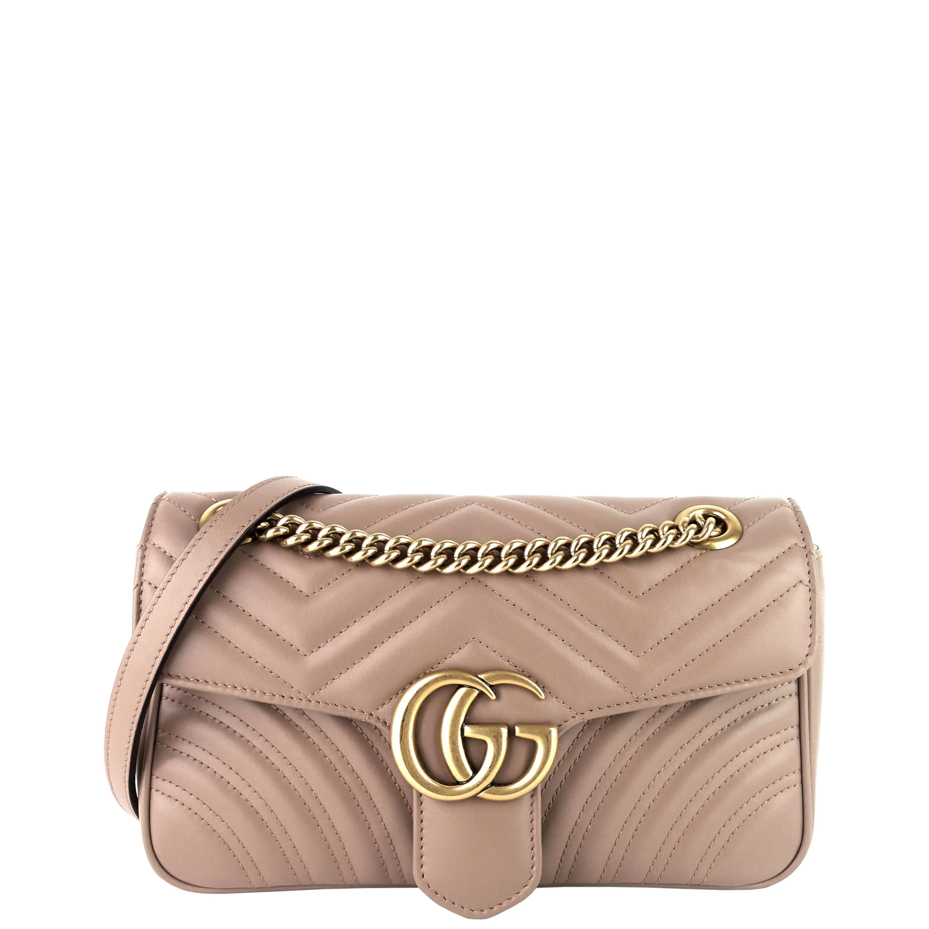 GG Marmont Small Leather Flap Bag