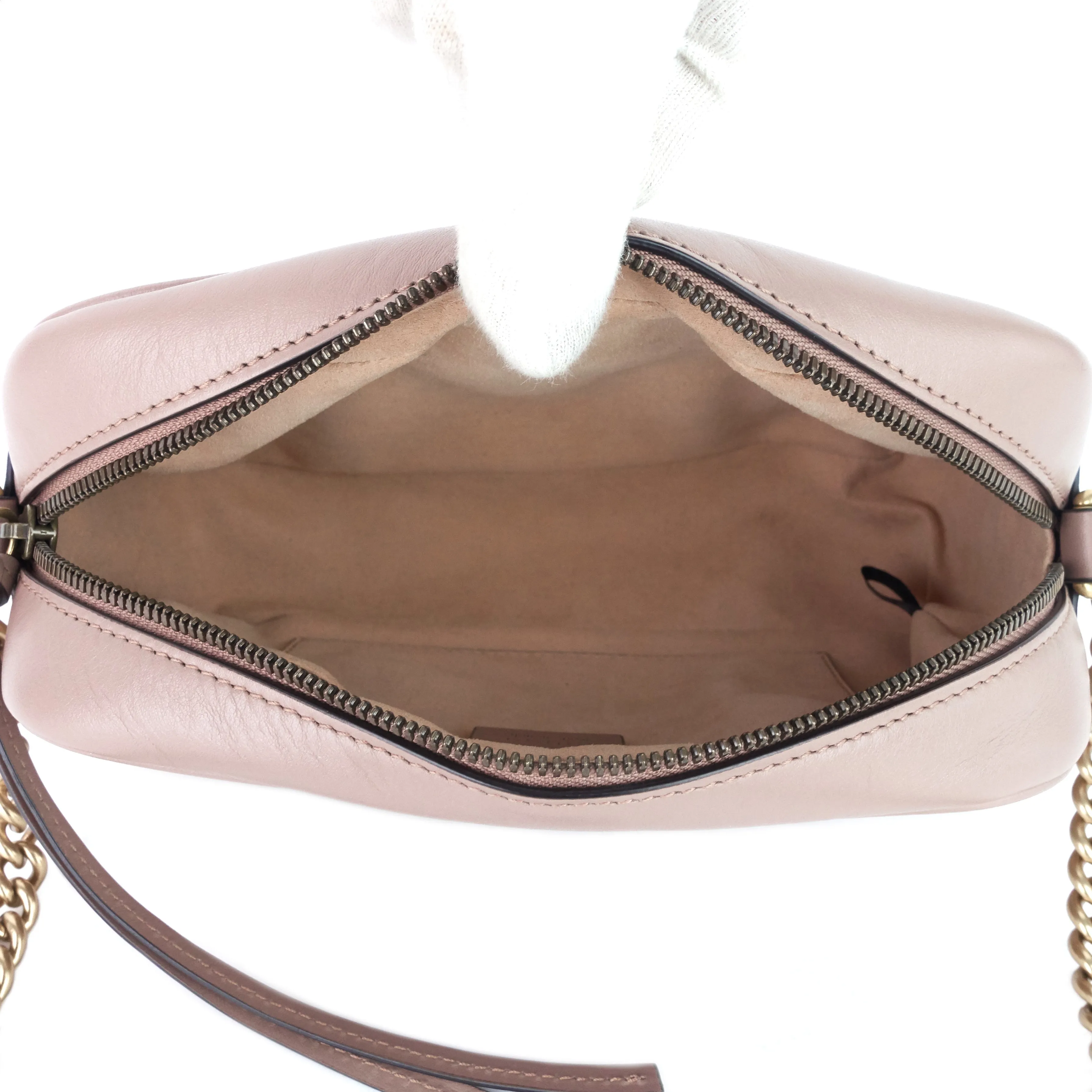 GG Marmont Small Matelass Calfskin Camera Bag