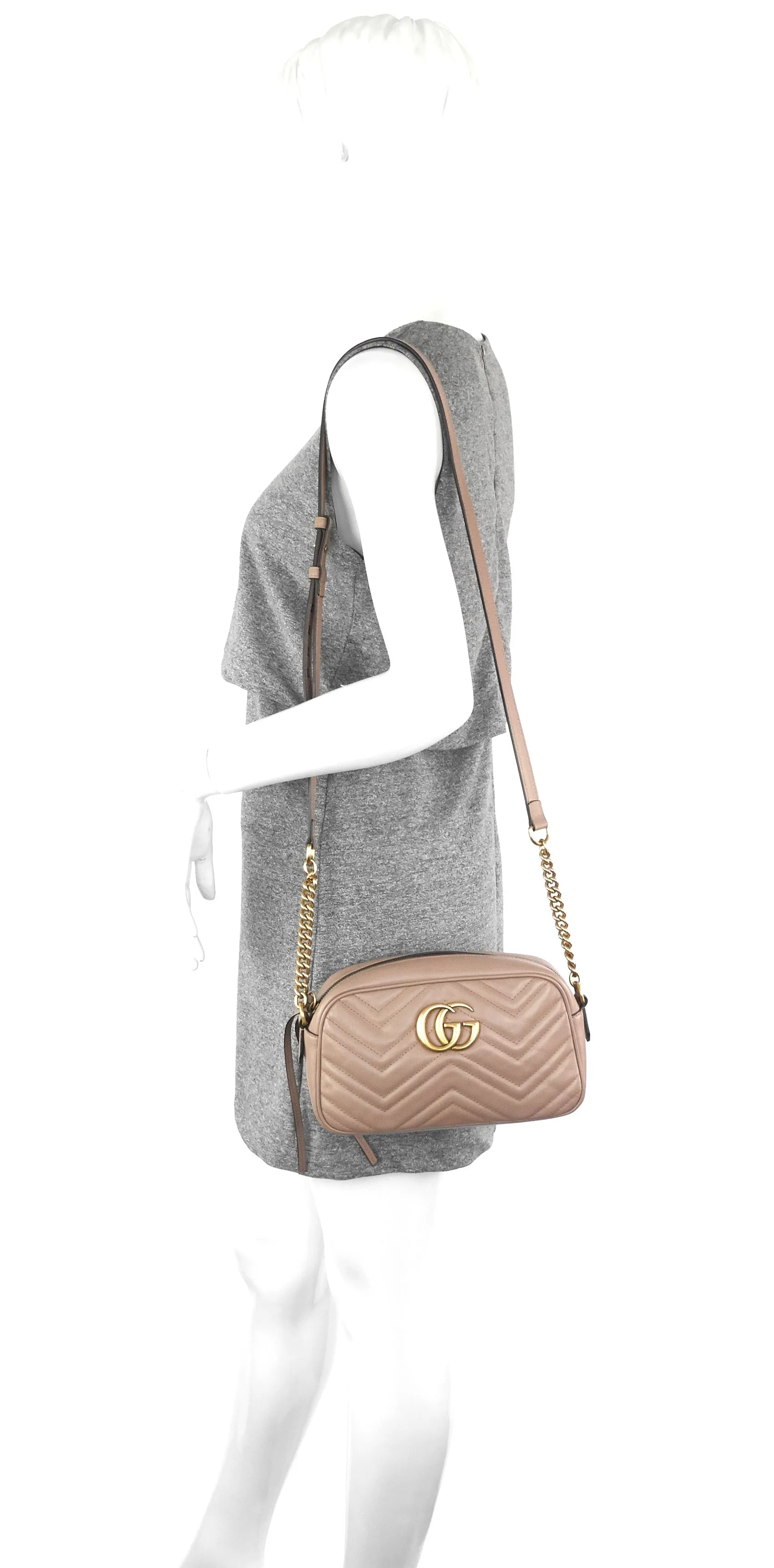 GG Marmont Small Matelass Calfskin Camera Bag